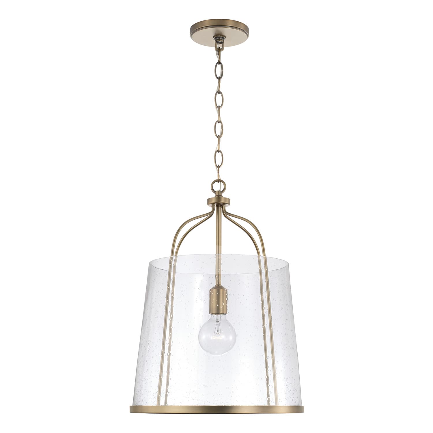 Acer 1 Light Pendant in Aged Brass-img-3