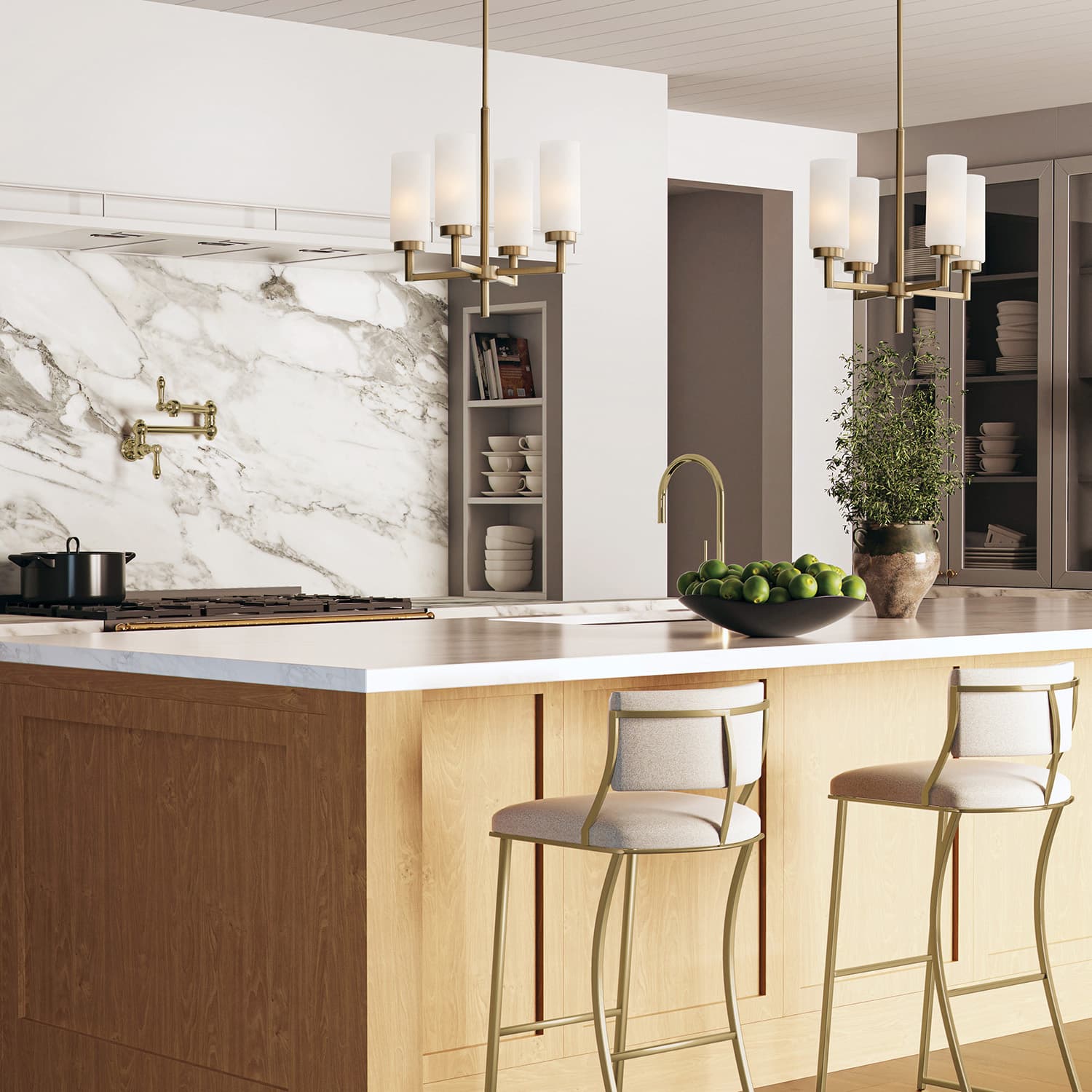 Oakland 4 Light Pendant in Aged Brass-img-10