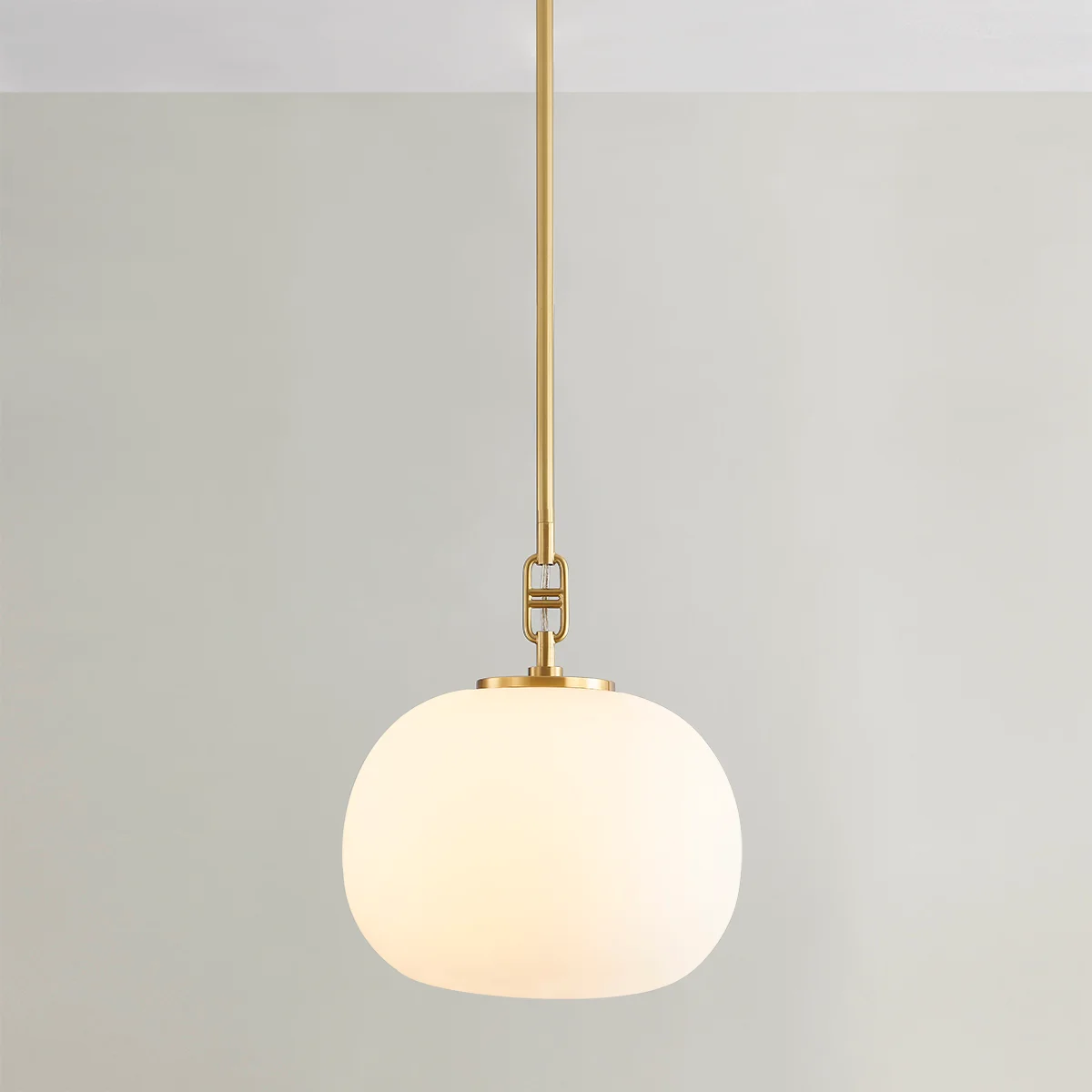 Finlay 1 Light Pendant - Small In Aged Brass-img-1