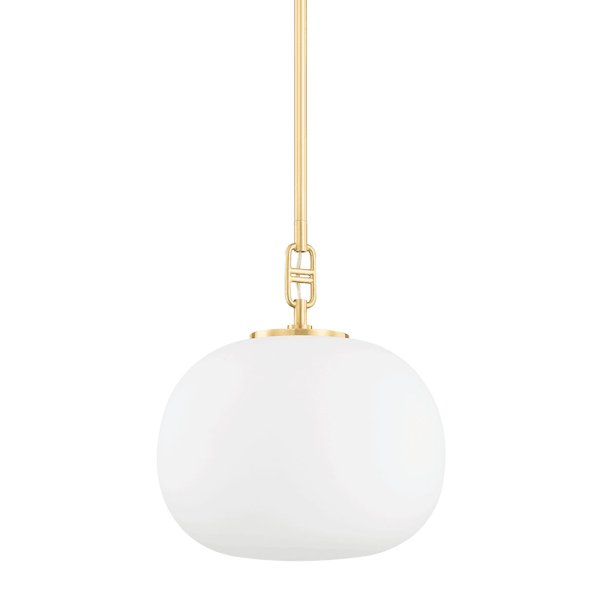 Finlay 1 Light Pendant - Small In Aged Brass-img-3