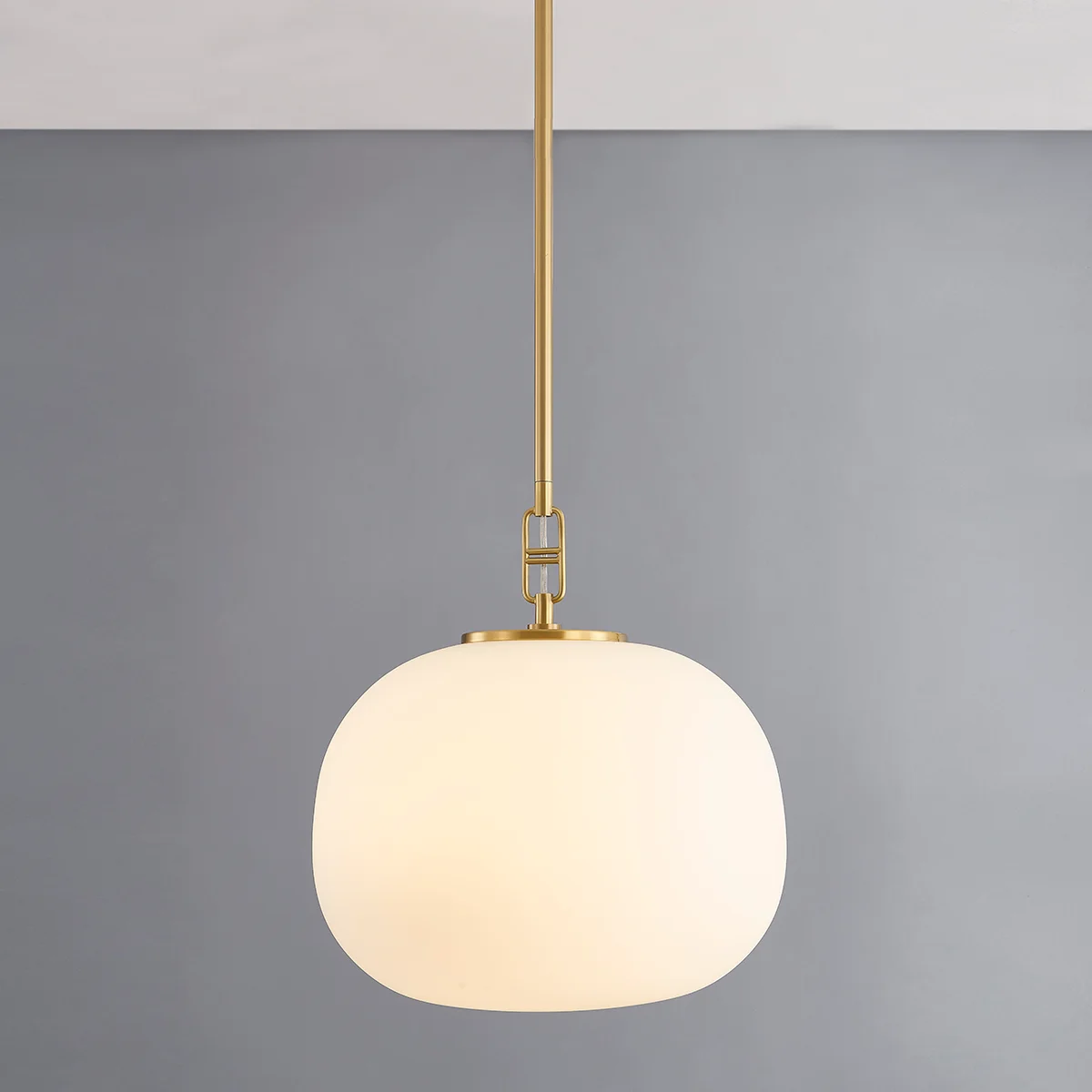 Finlay 1 Light Pendant - Large In Aged Brass-img-1