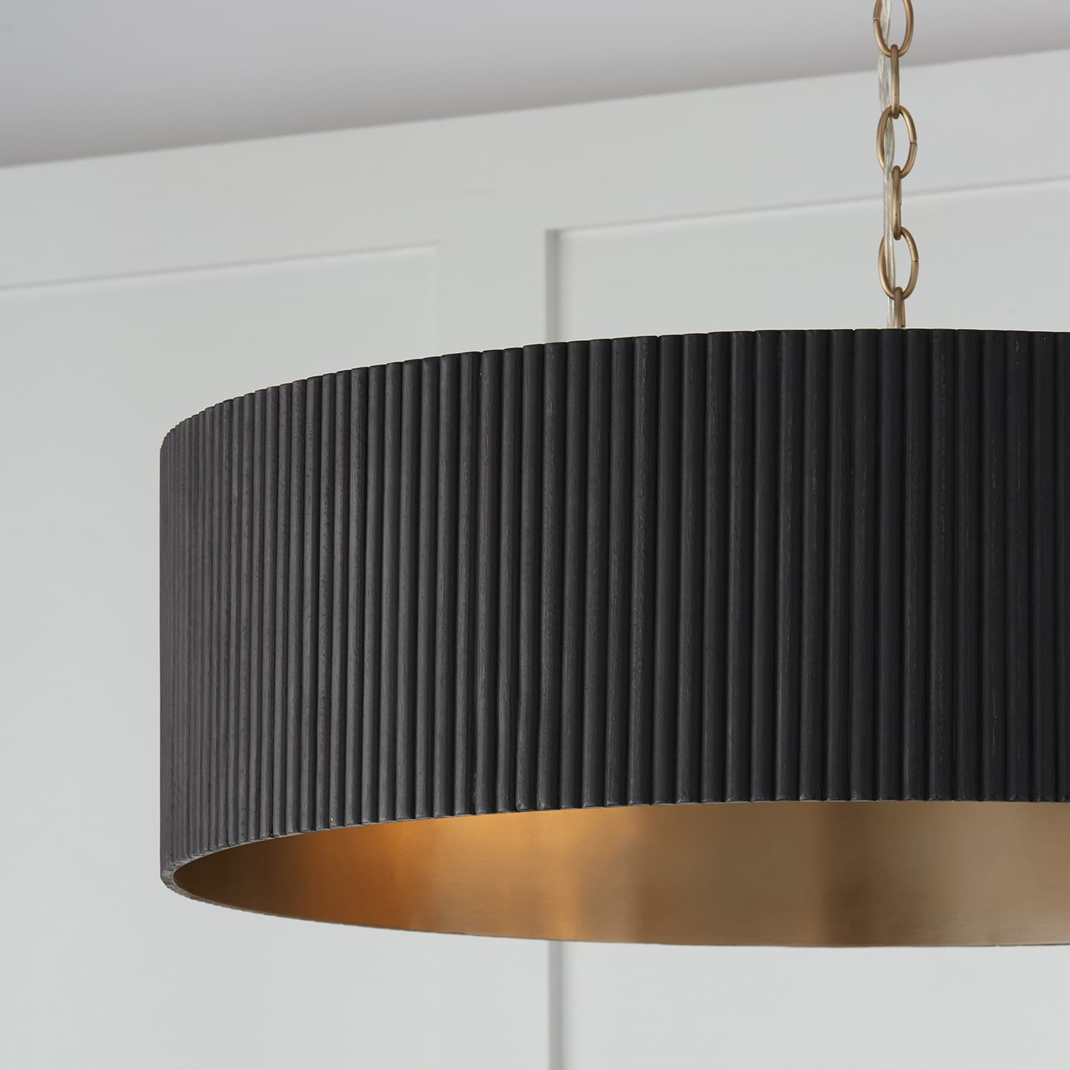 Cody 4 Light Pendant In Black Stain & Matte Brass-img-1