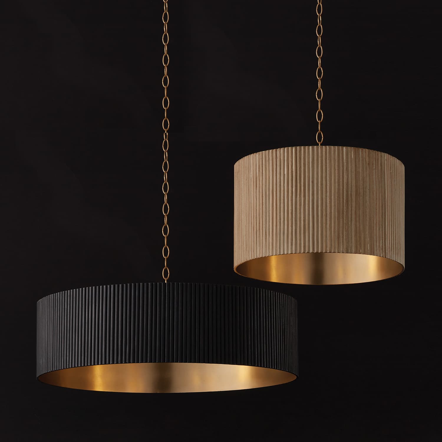 Cody 4 Light Pendant In Black Stain & Matte Brass-img-4