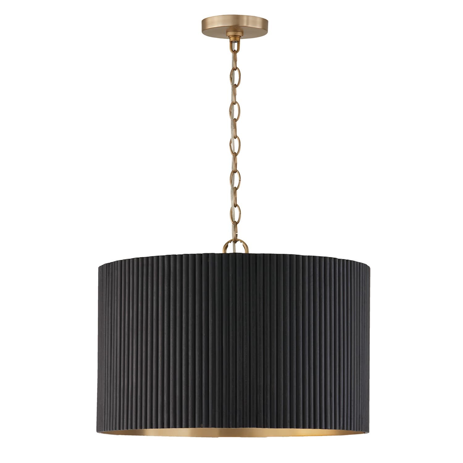 Cody 3 Light Pendant In Black Stain & Matte Brass-img-2