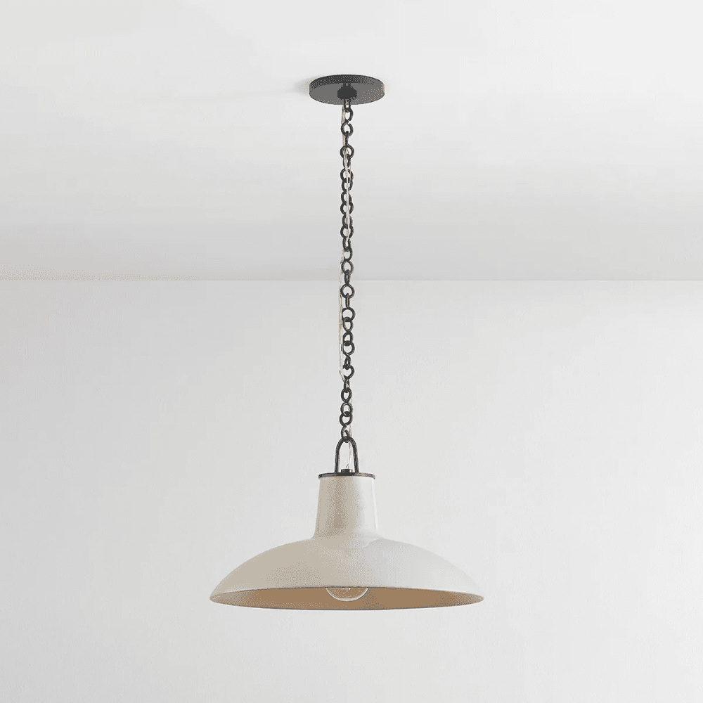 Potter 1 Light Pendant In Distressed Bronze & Ceramic Ivory Crackle-img-1
