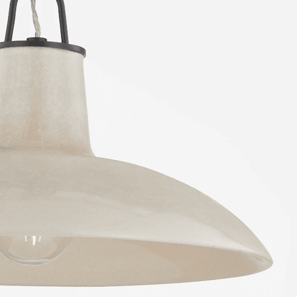 Potter 1 Light Pendant In Distressed Bronze & Ceramic Ivory Crackle-img-3