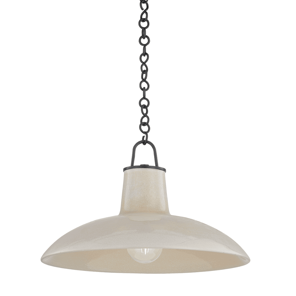 Potter 1 Light Pendant In Distressed Bronze & Ceramic Ivory Crackle-img-4