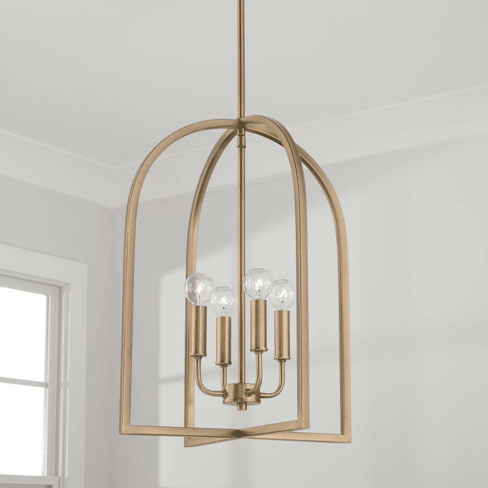Brianna 4 Light Pendant in Aged Brass-img-1