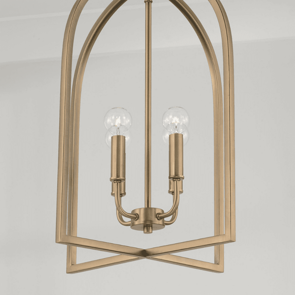 Brianna 4 Light Pendant in Aged Brass-img-4