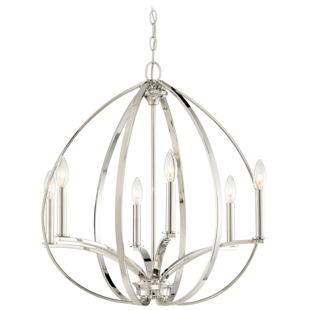 Alannah 6 Light Pendant in Polished Nickel-img-1