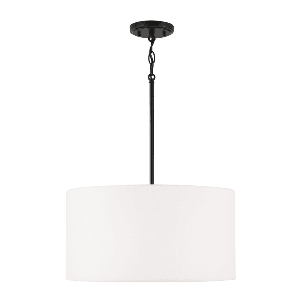 Winnie 3 Light Drum Pendant in Matte Black-img-2