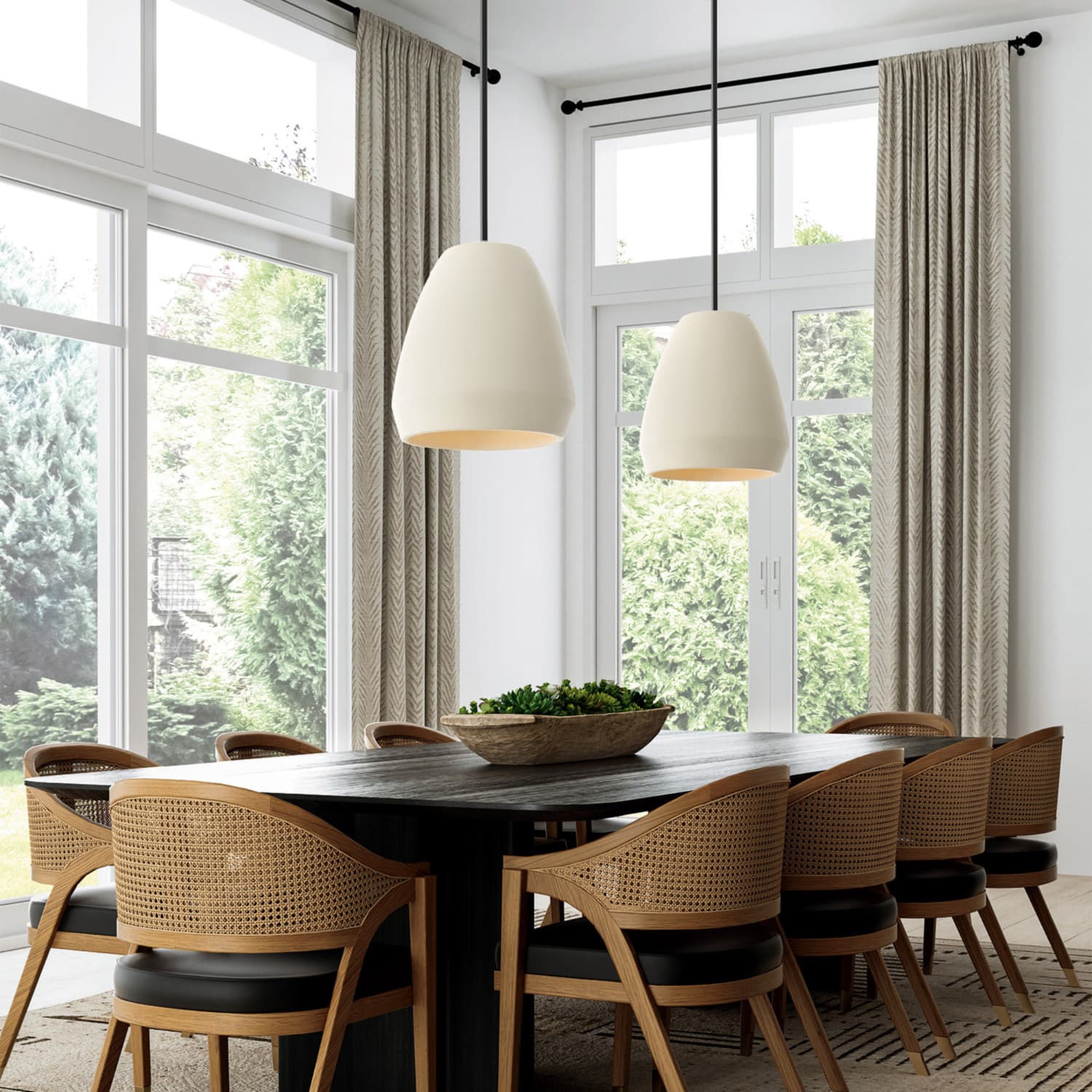 Earth 1 Light Pendant in Terracotta Ivory-img-1