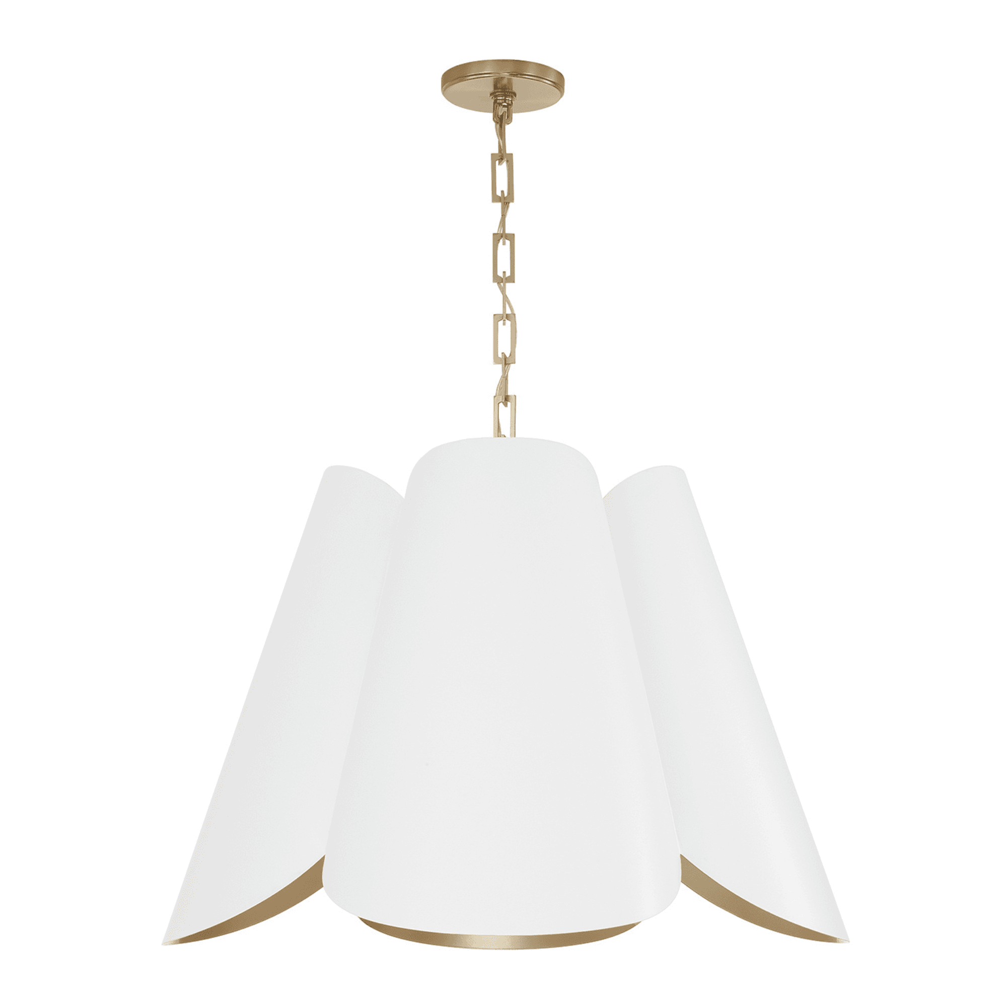 Botanical 4 Light Pendant in Matte Brass & White-img-5