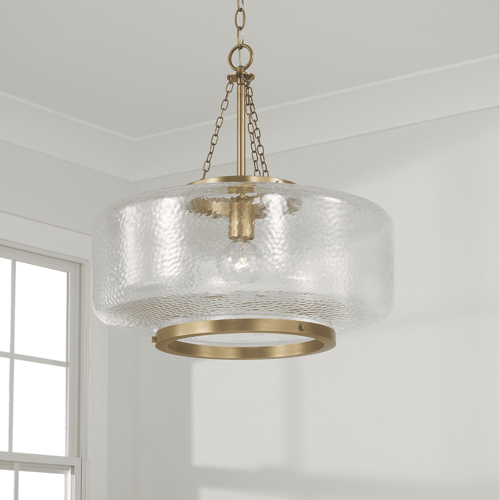 Cloud 1 Light Pendant in Aged Brass-img-1