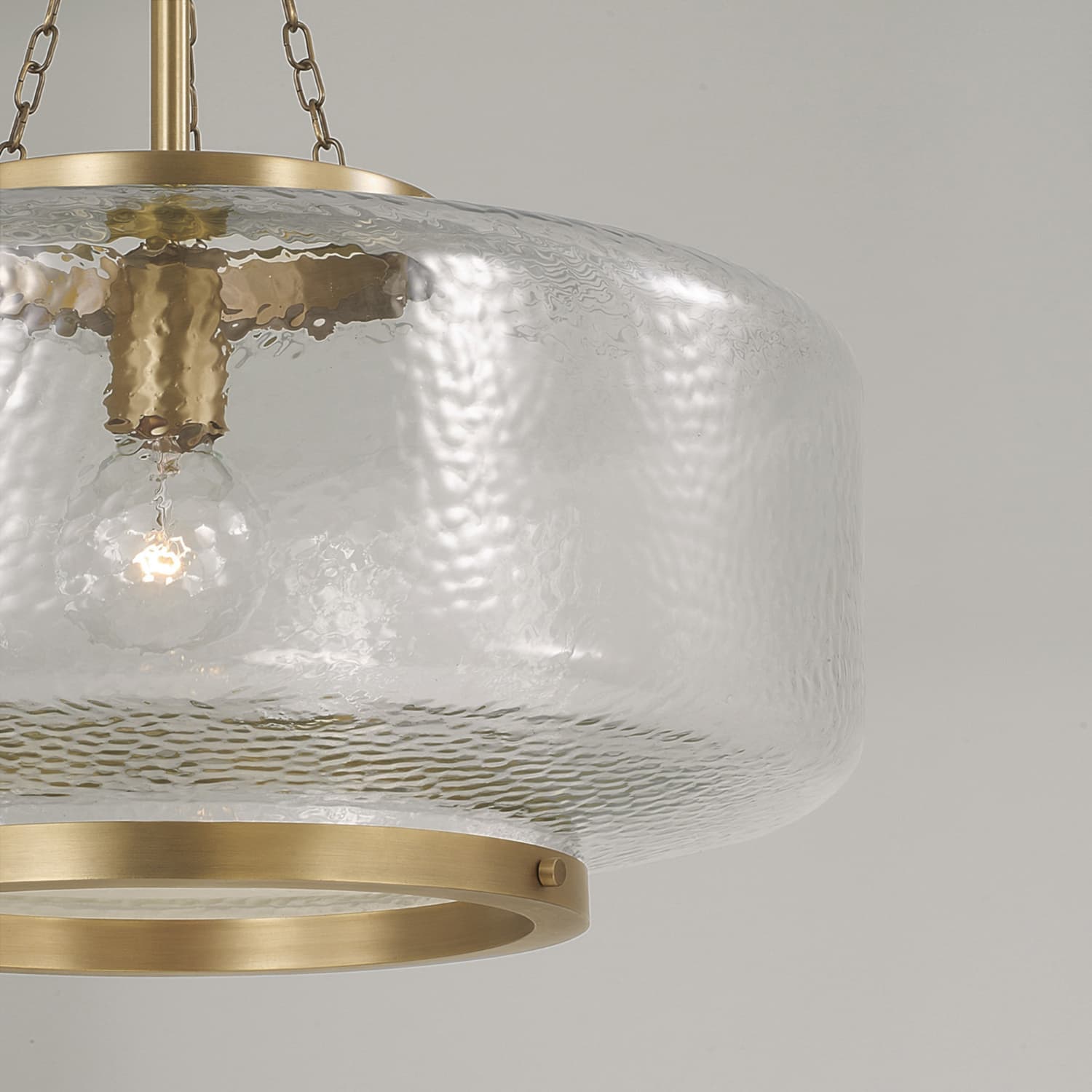 Cloud 1 Light Pendant in Aged Brass-img-2
