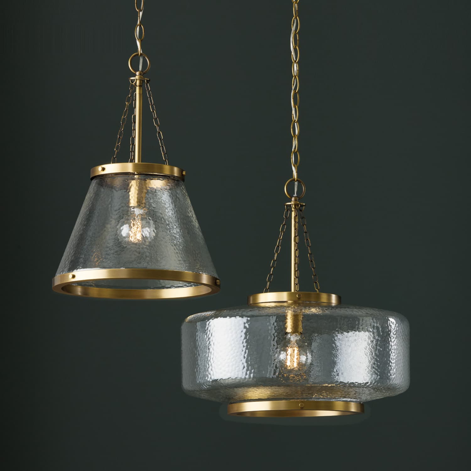 Cloud 1 Light Pendant in Aged Brass-img-3