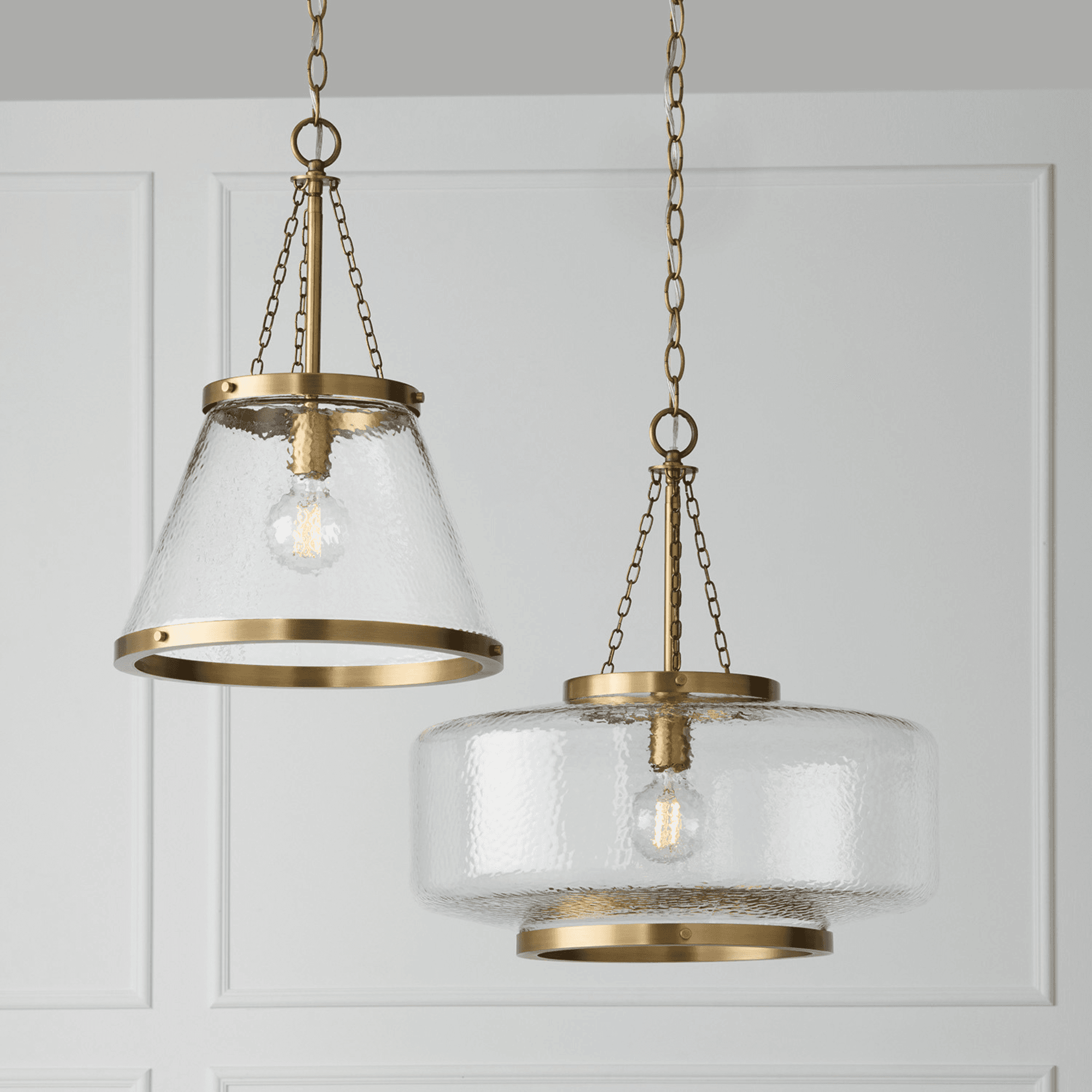 Cloud 1 Light Pendant in Aged Brass-img-4