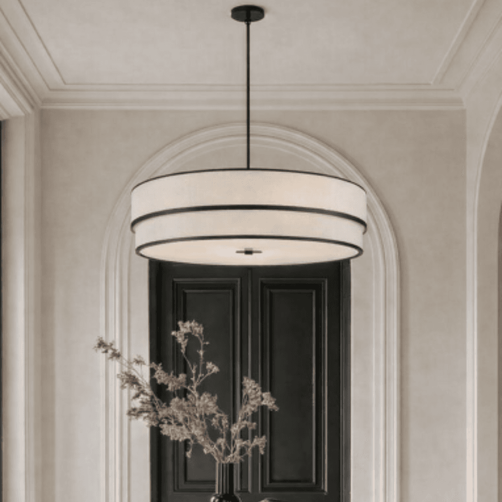 Cassie 4 Light Drum Pendant - Elliptical in Coal-img-1