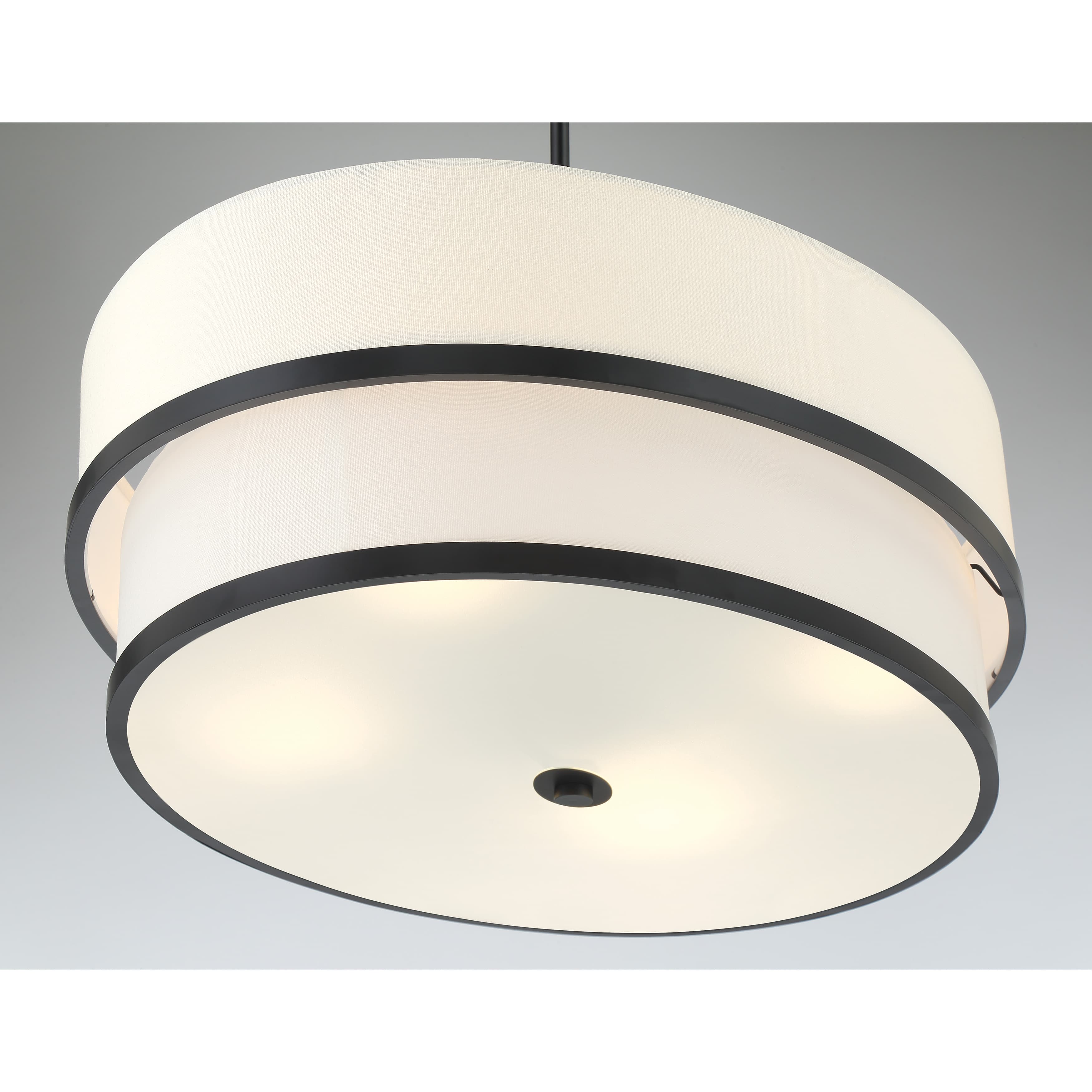Cassie 4 Light Drum Pendant - Elliptical in Coal-img-3
