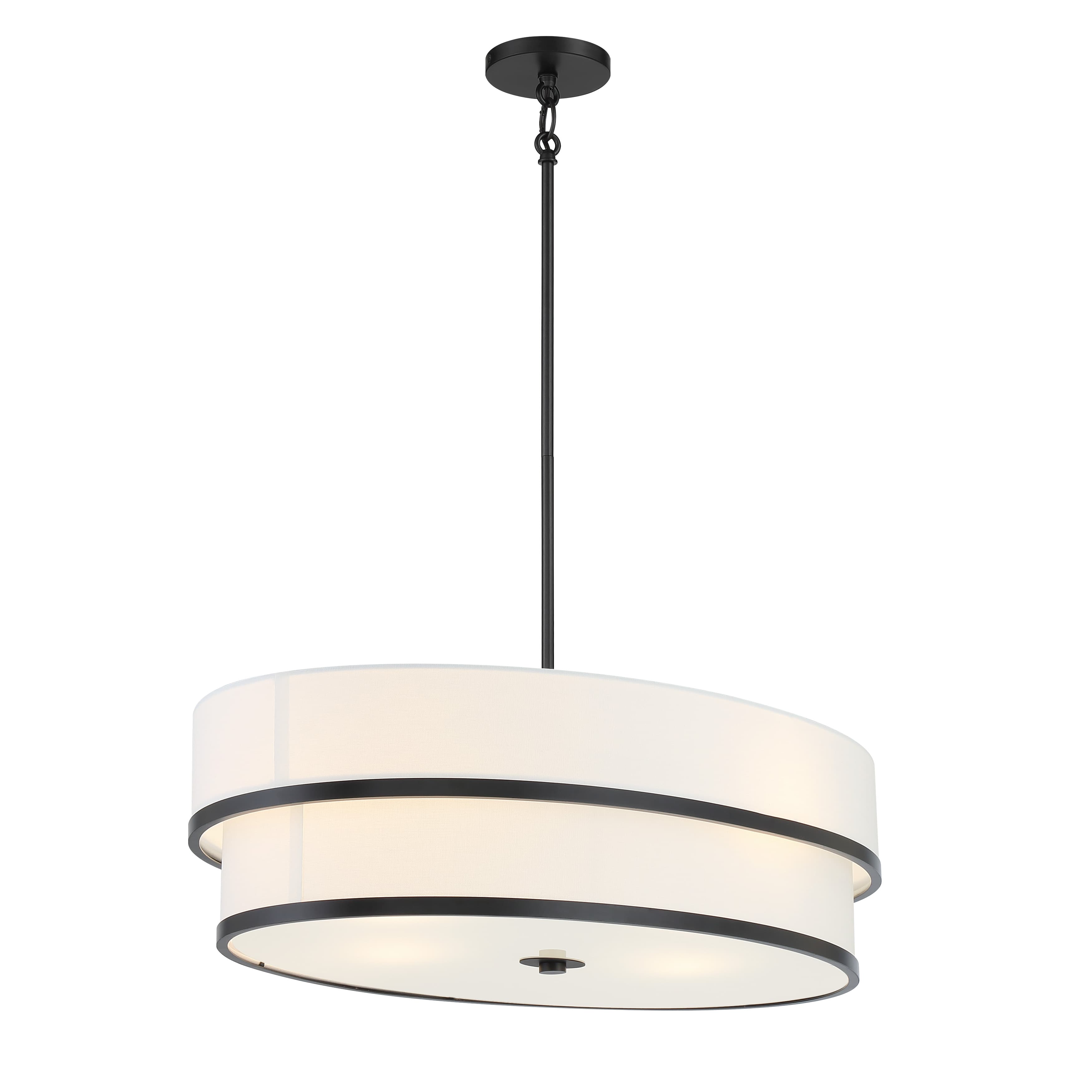 Cassie 4 Light Drum Pendant - Elliptical in Coal-img-6
