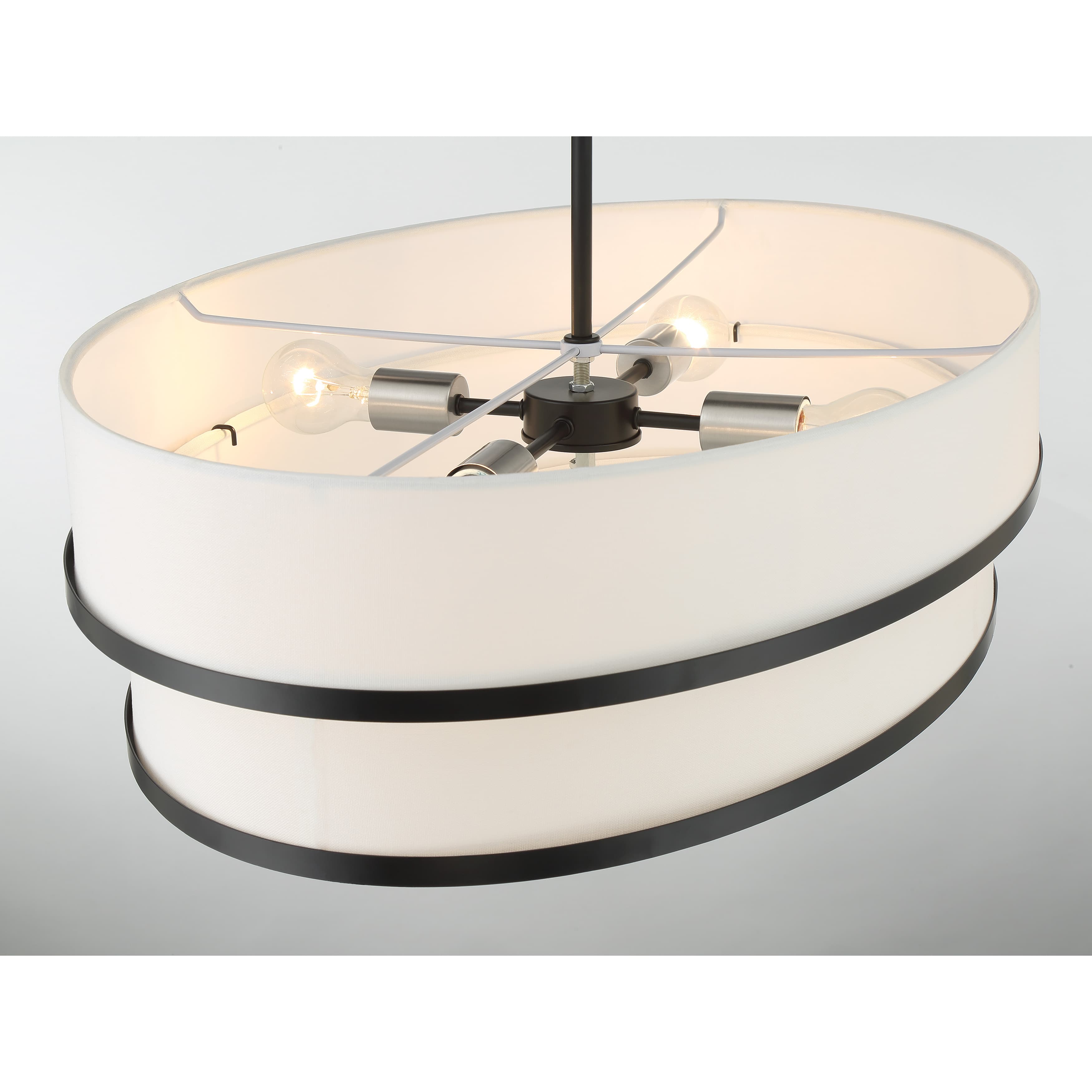 Cassie 4 Light Drum Pendant - Elliptical in Coal-img-7