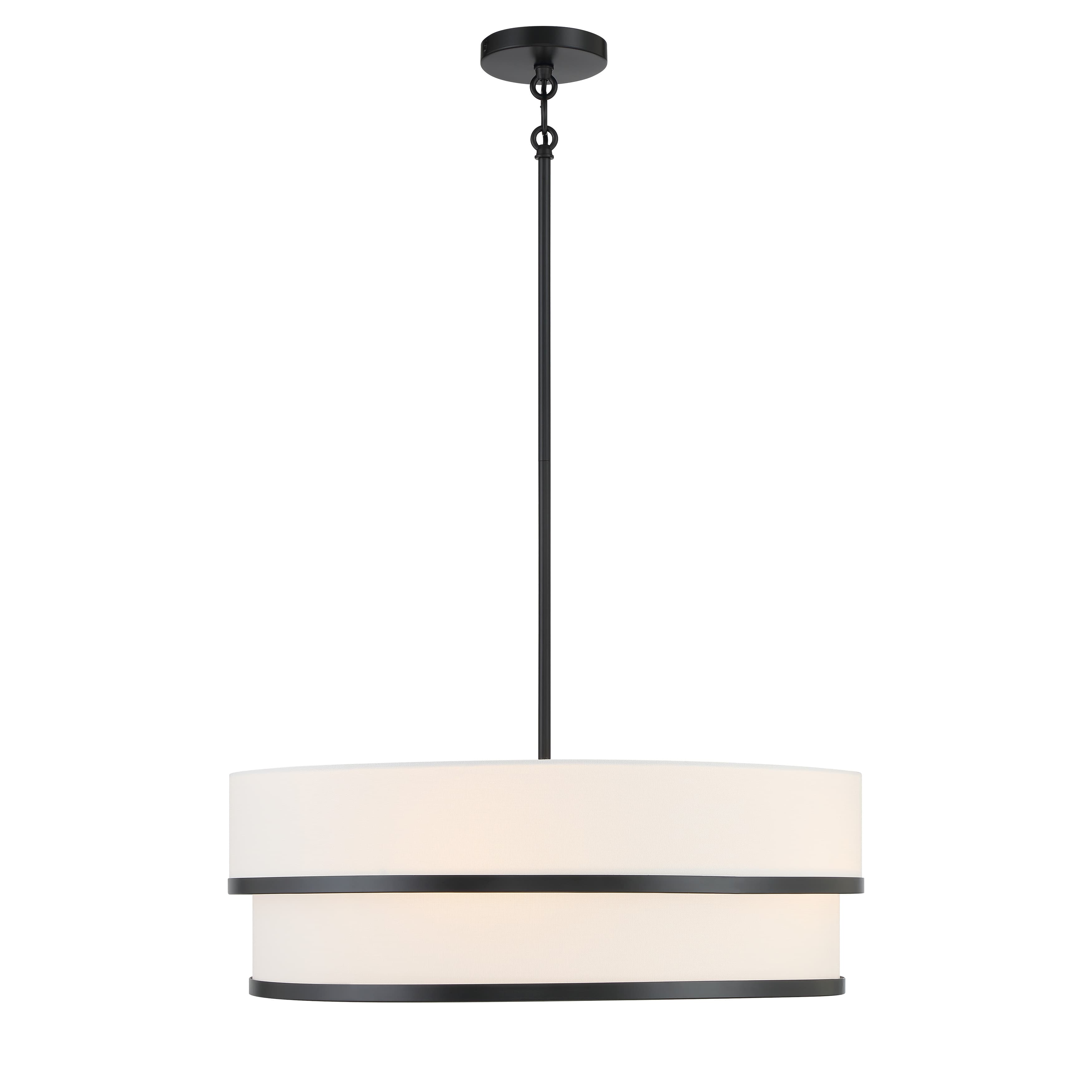 Cassie 4 Light Drum Pendant - Round in Coal-img-1