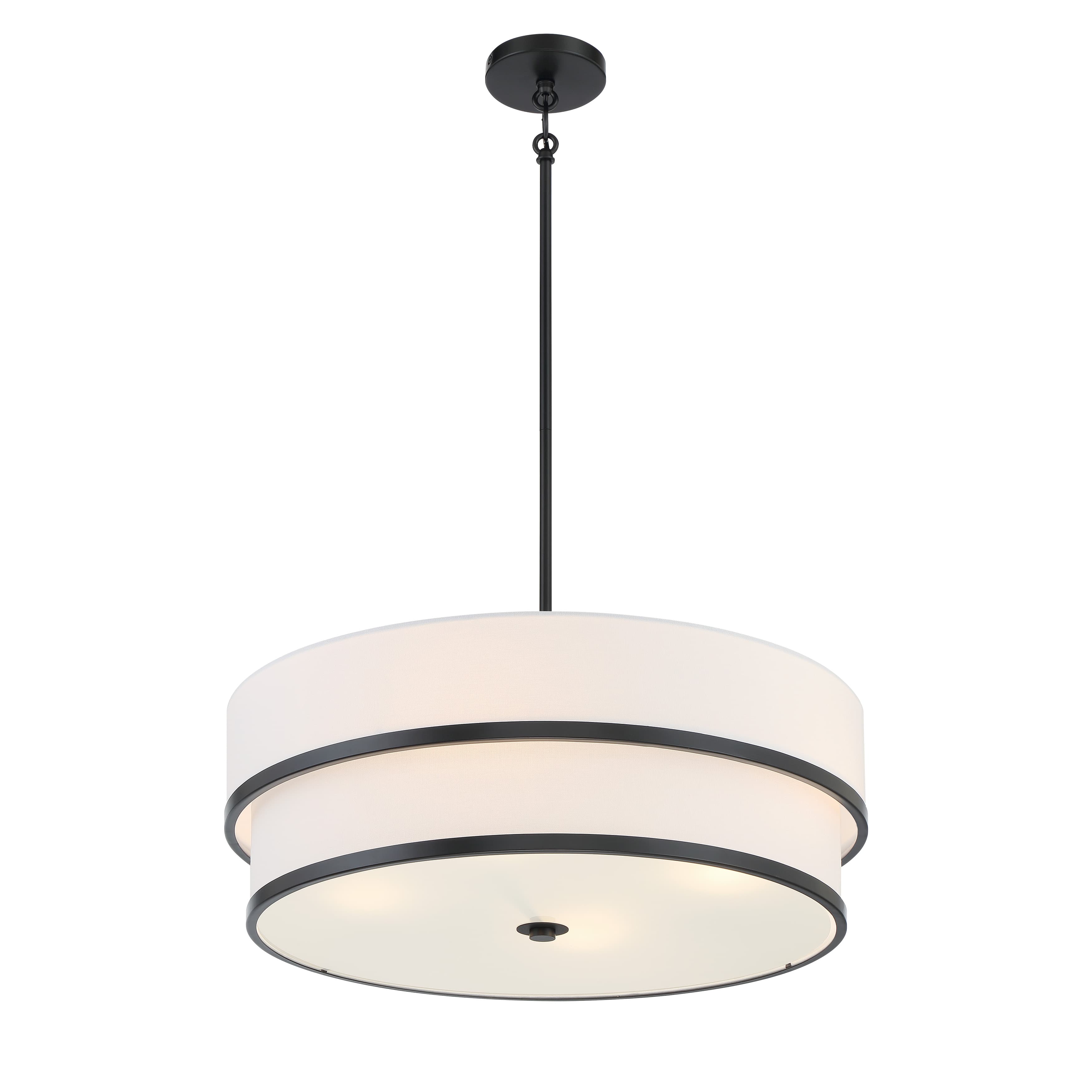 Cassie 4 Light Drum Pendant - Round in Coal-img-2