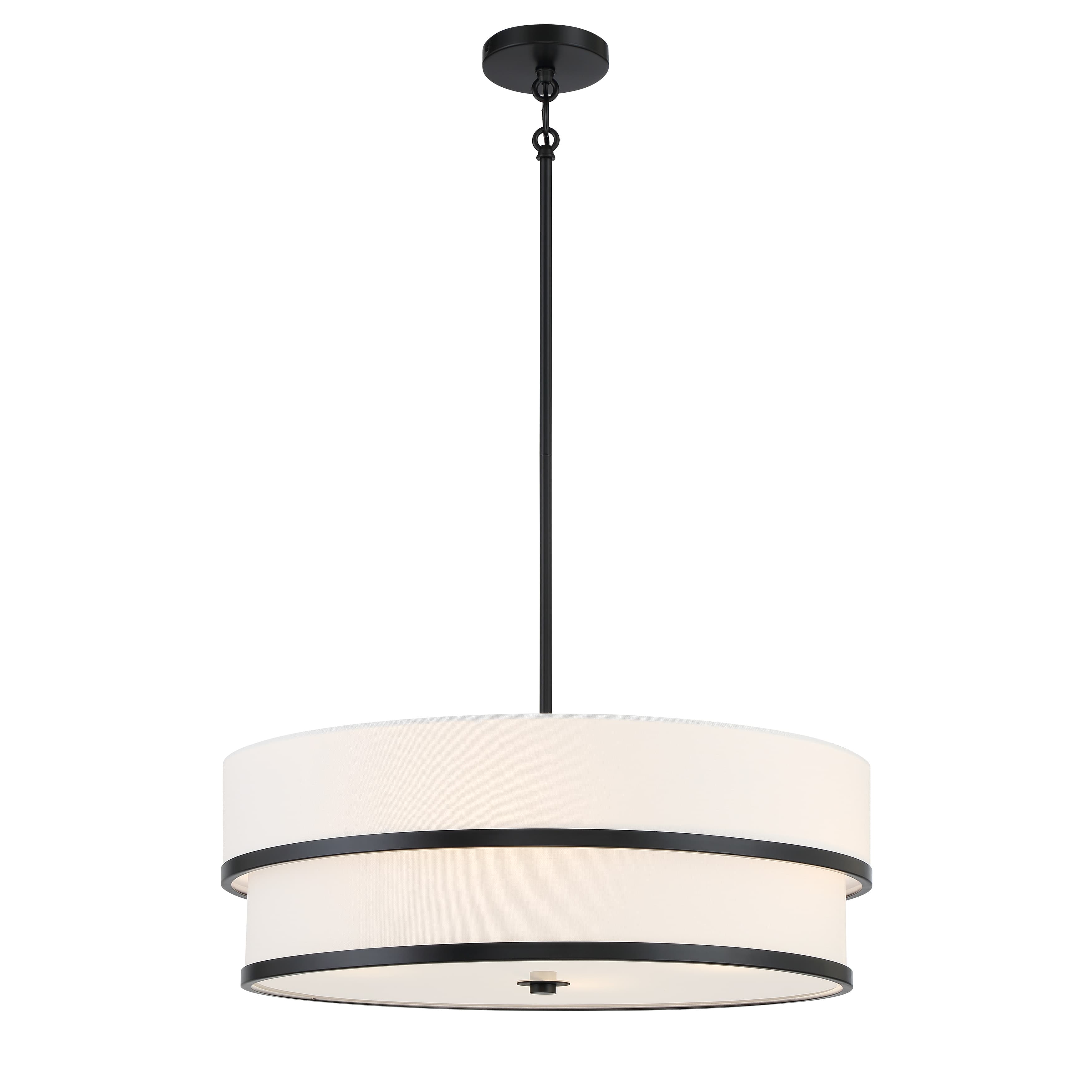 Cassie 4 Light Drum Pendant - Round in Coal-img-3