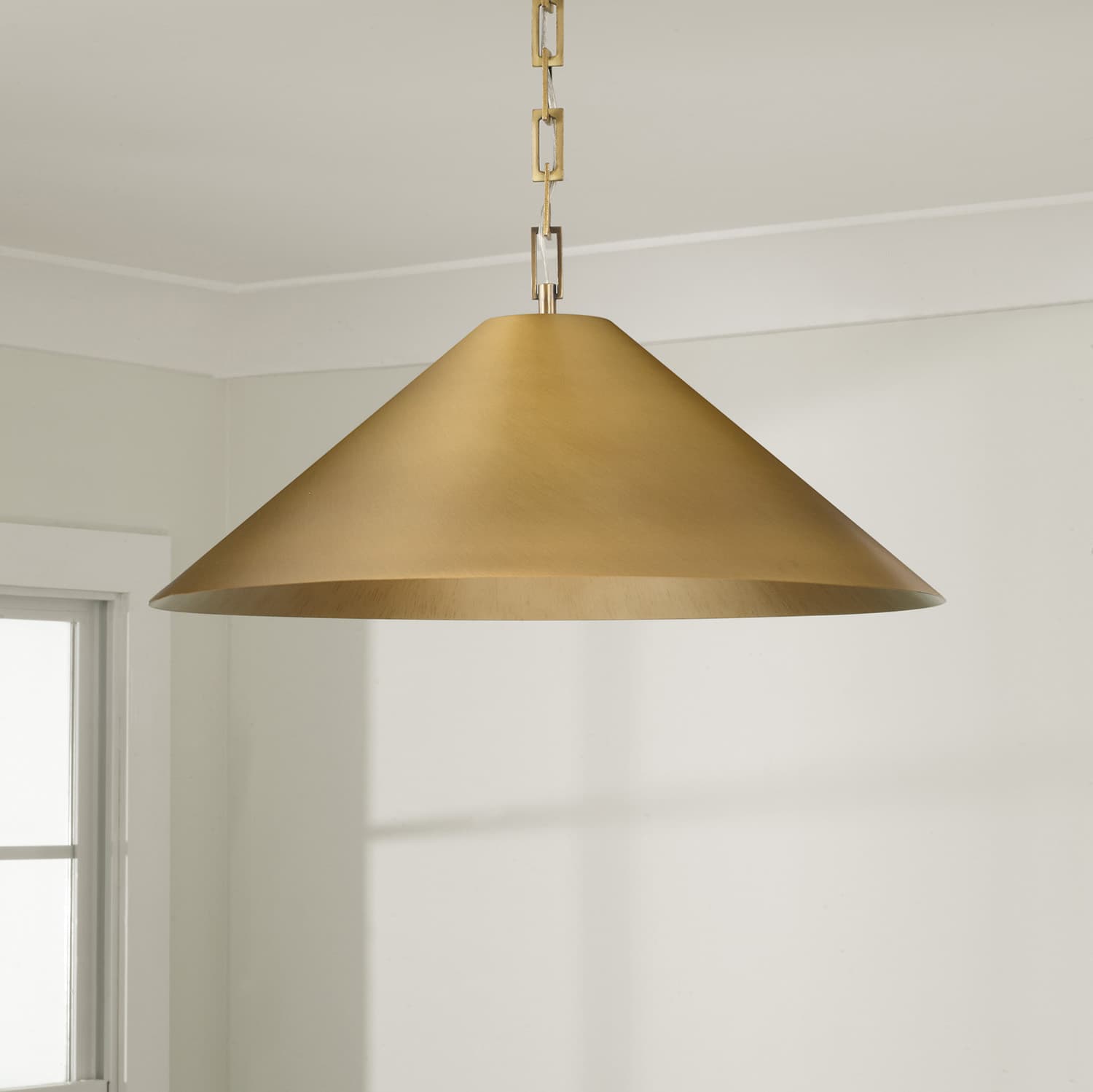 Fora 1 Light Pendant in Aged Brass-img-1