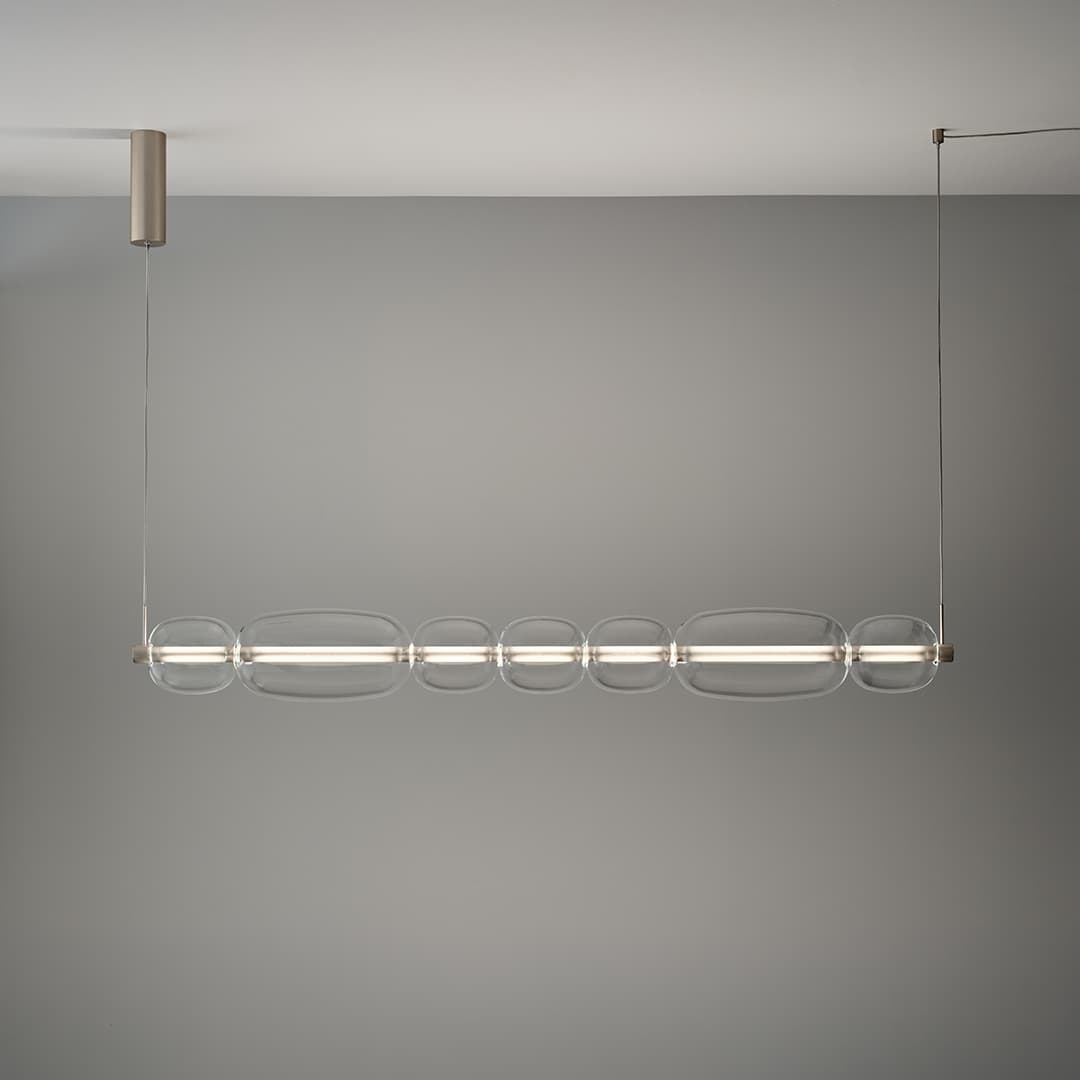 Insider LED Linear Glass Pendant in Nickel-img-1