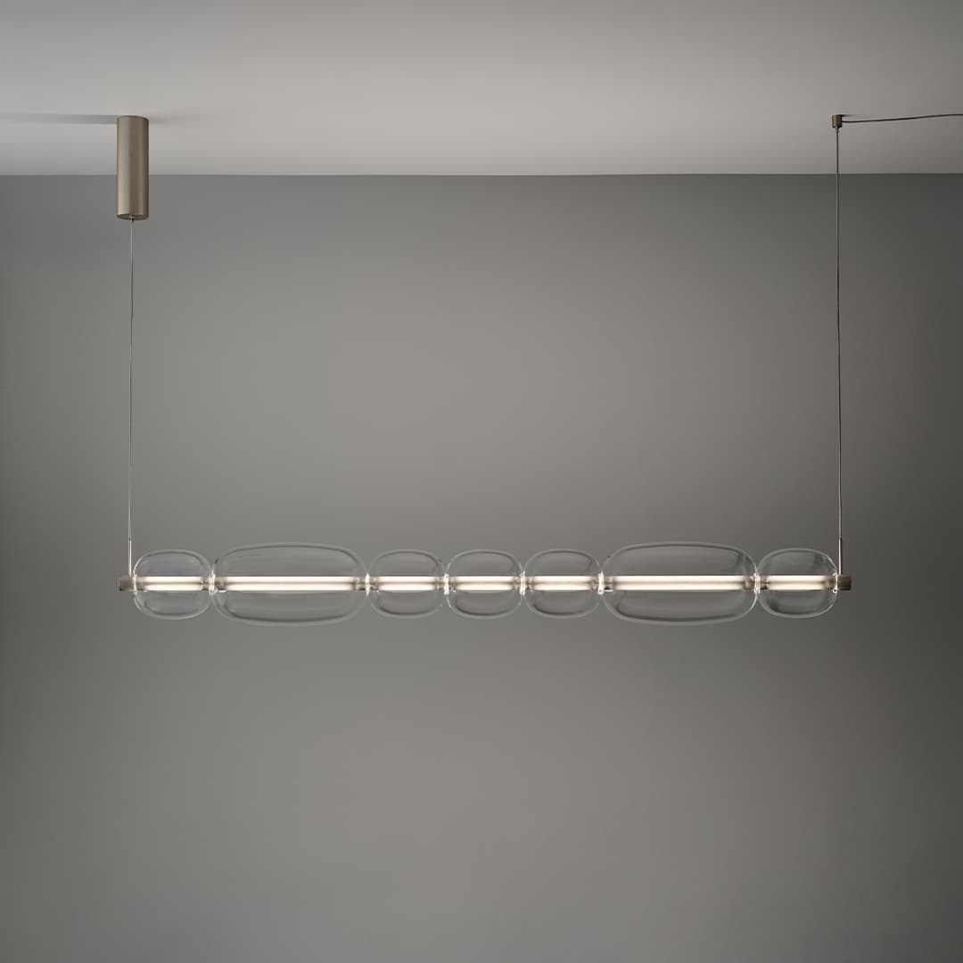 Insider LED Linear Glass Pendant in Nickel-img-2