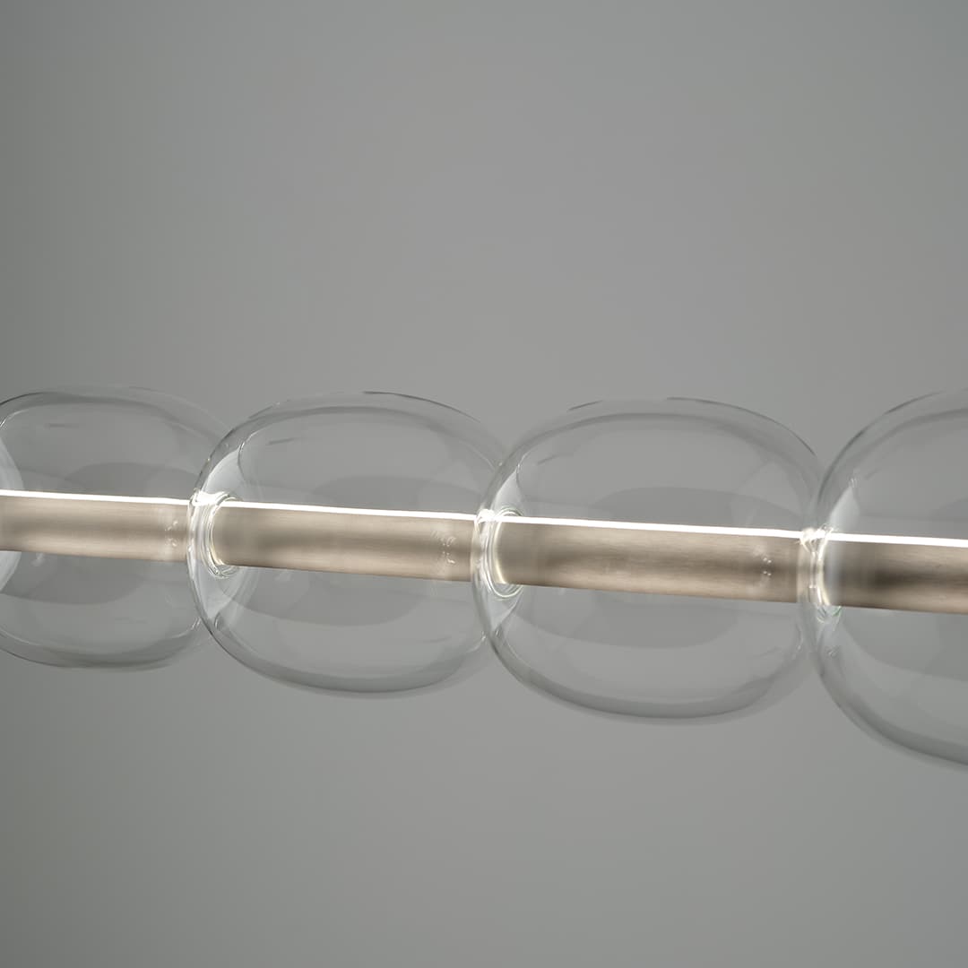 Insider LED Linear Glass Pendant in Nickel-img-4