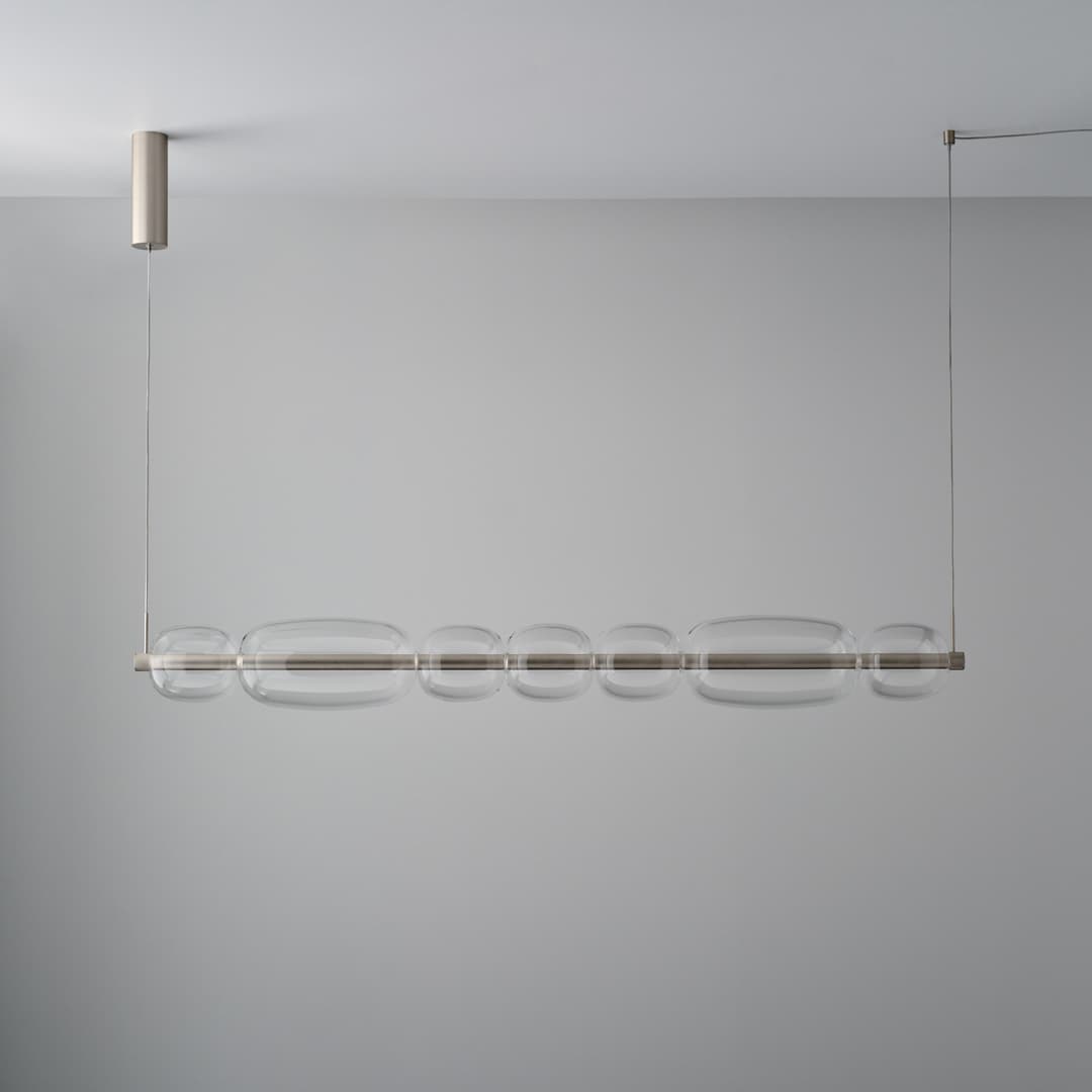 Insider LED Linear Glass Pendant in Nickel-img-7