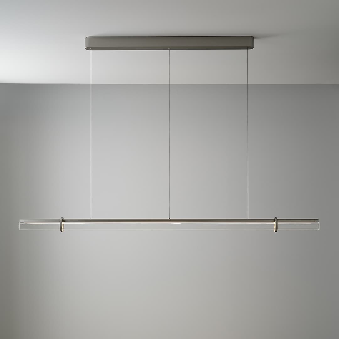 Stella LED Crystal Rod Linear Pendant in Nickel-img-1