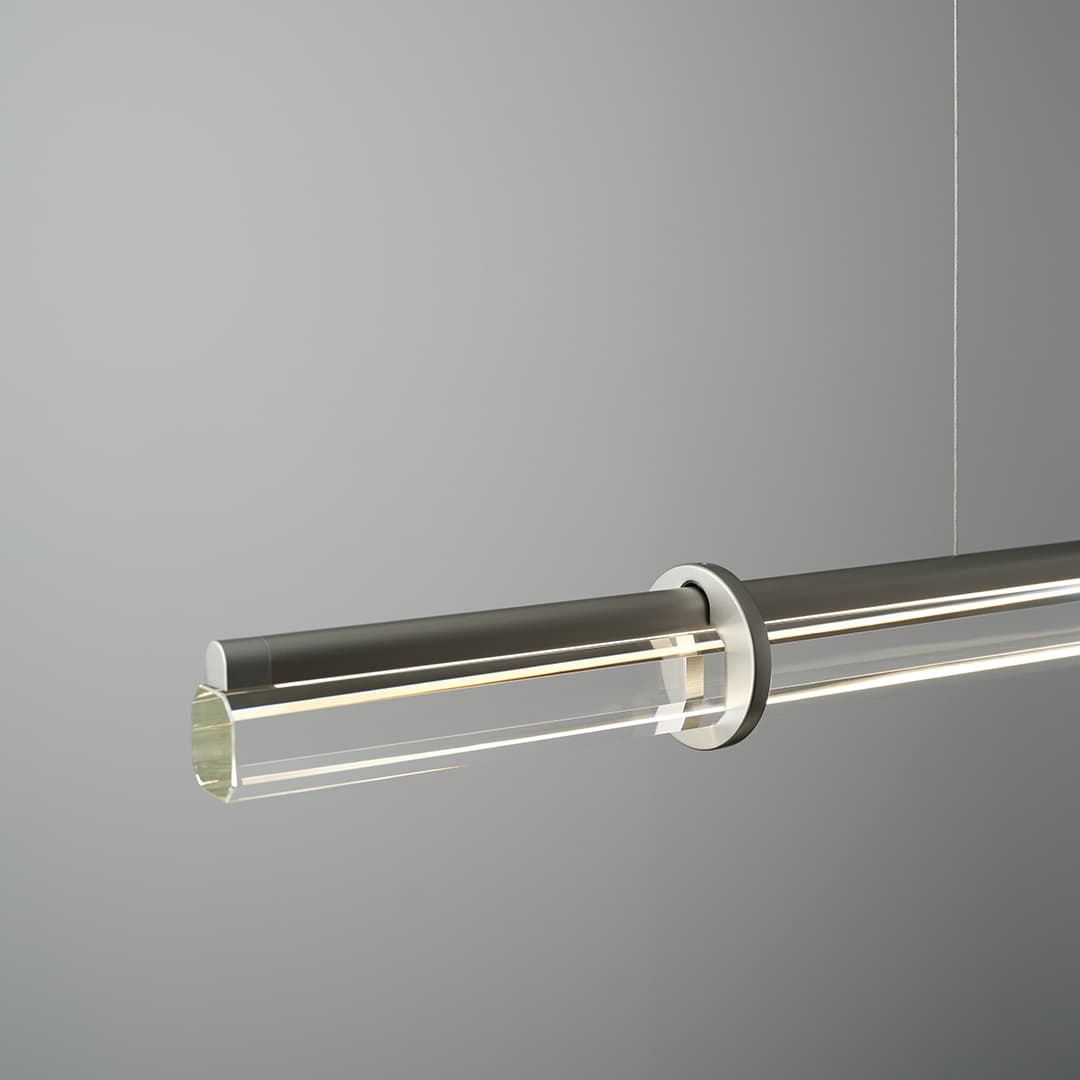 Stella LED Crystal Rod Linear Pendant in Nickel-img-2