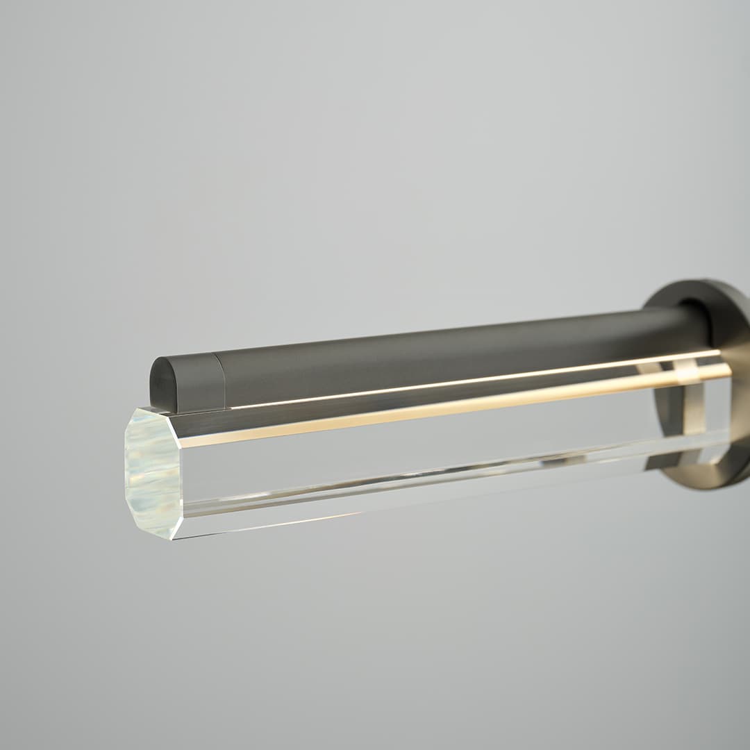 Stella LED Crystal Rod Linear Pendant in Nickel-img-3