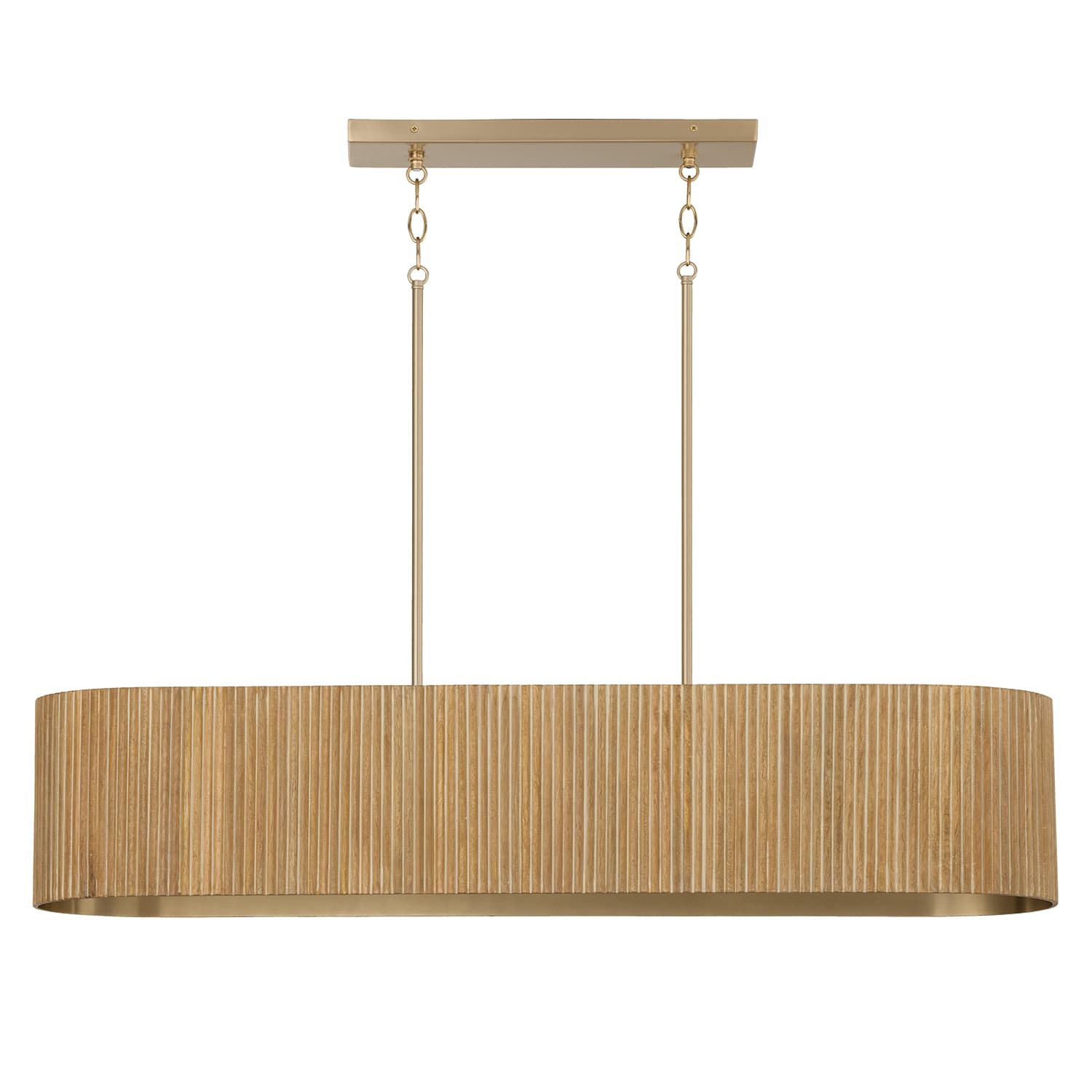 Cody 5 Light Island Pendant in White Wash & Matte Brass-img-2