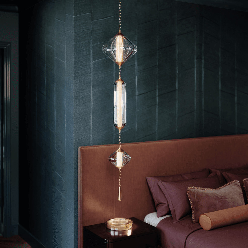 Diletta 3 Light Pendant in Vintage Polished Brass-img-1