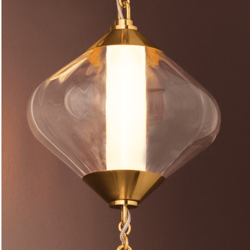 Diletta 3 Light Pendant in Vintage Polished Brass-img-3