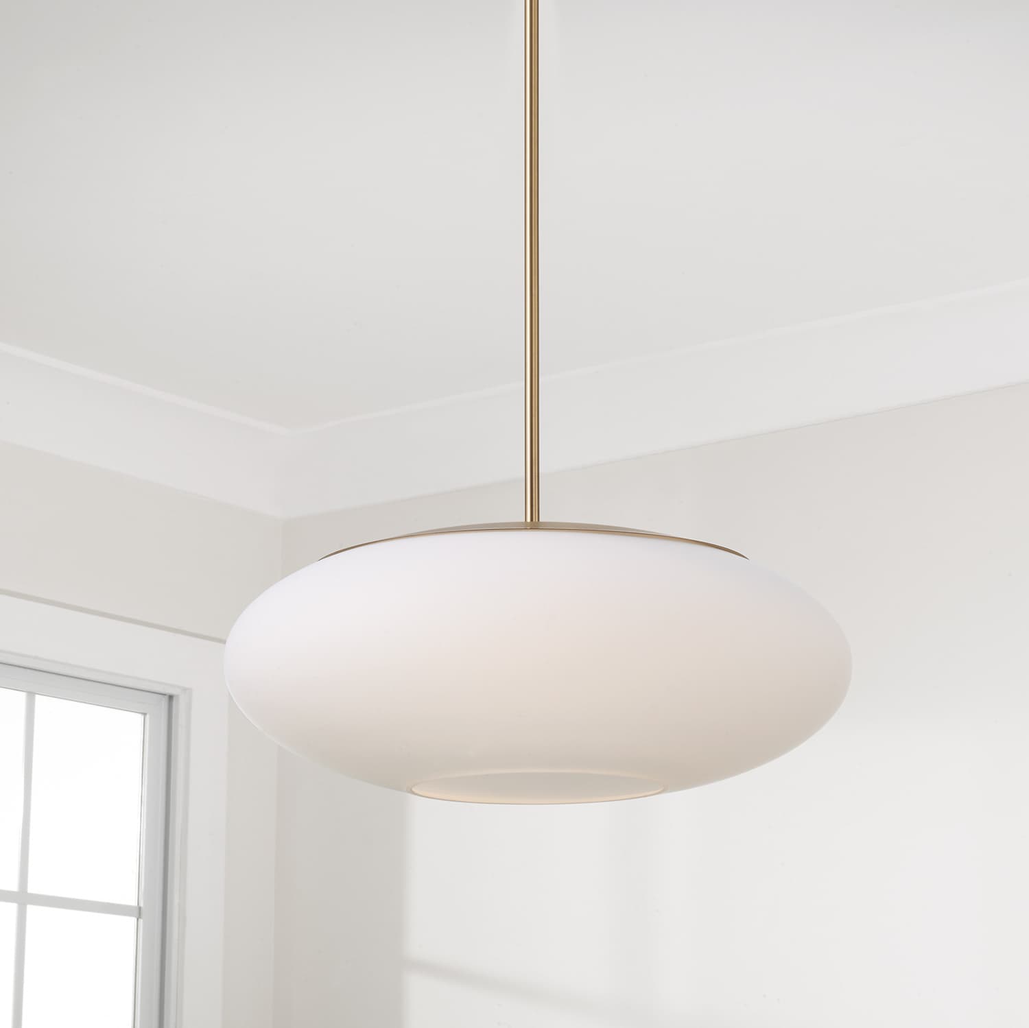 Luca 1 Light Pendant in Aged Brass-img-1