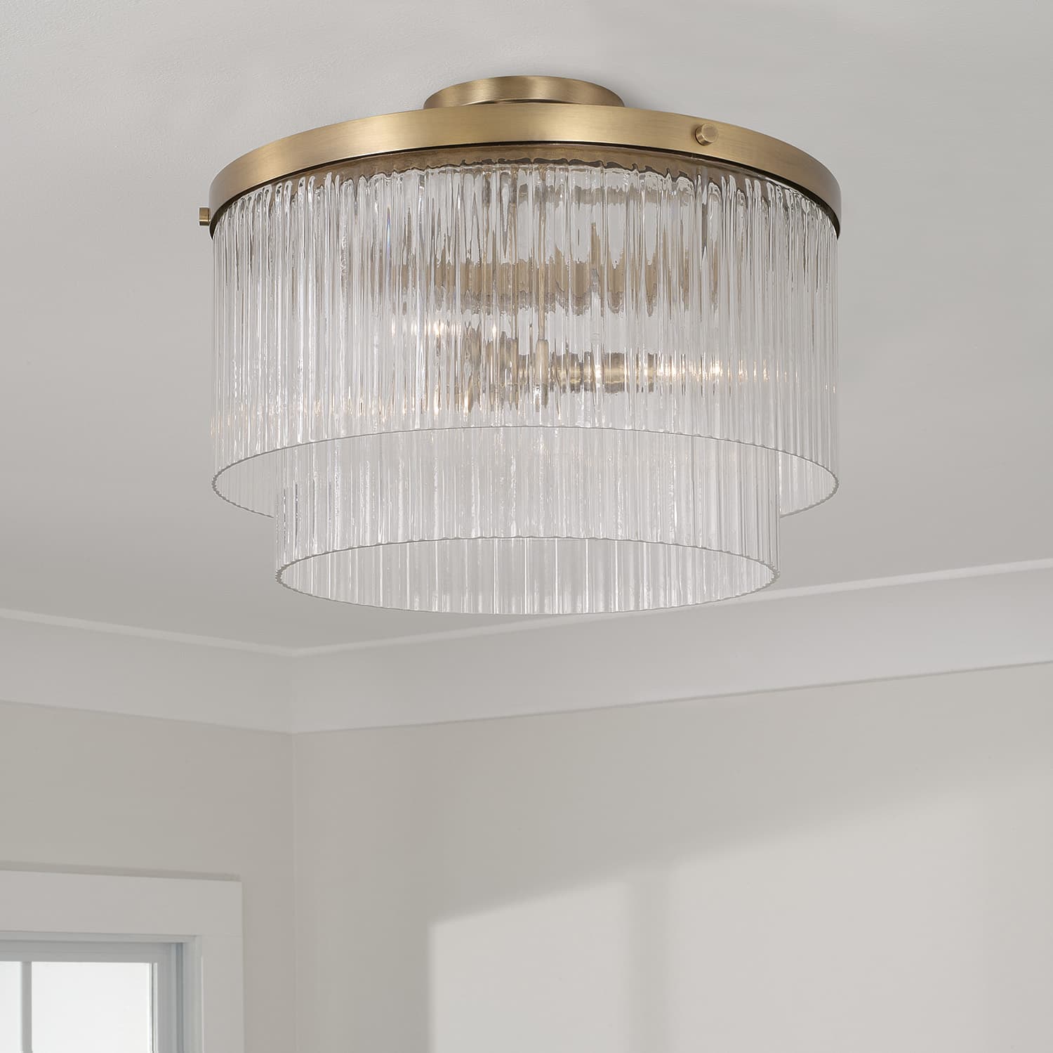 Mia 3 Light Pendant in Aged Brass-img-5