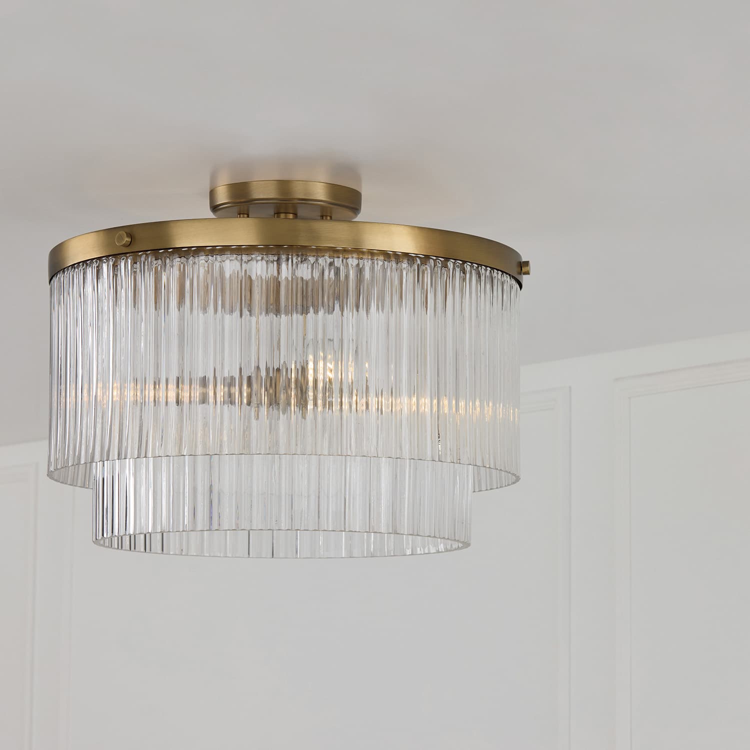 Mia 3 Light Pendant in Aged Brass-img-6