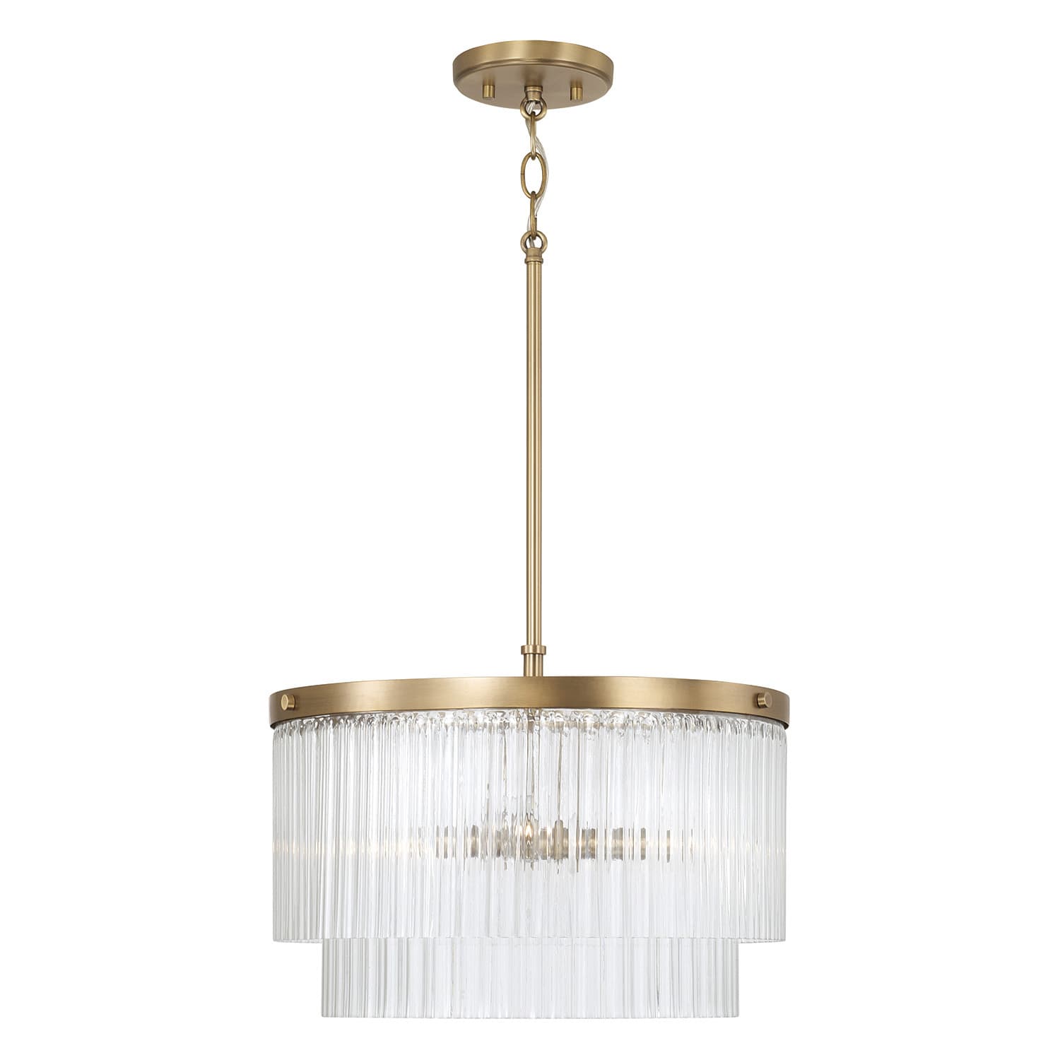 Mia 3 Light Pendant in Aged Brass-img-7