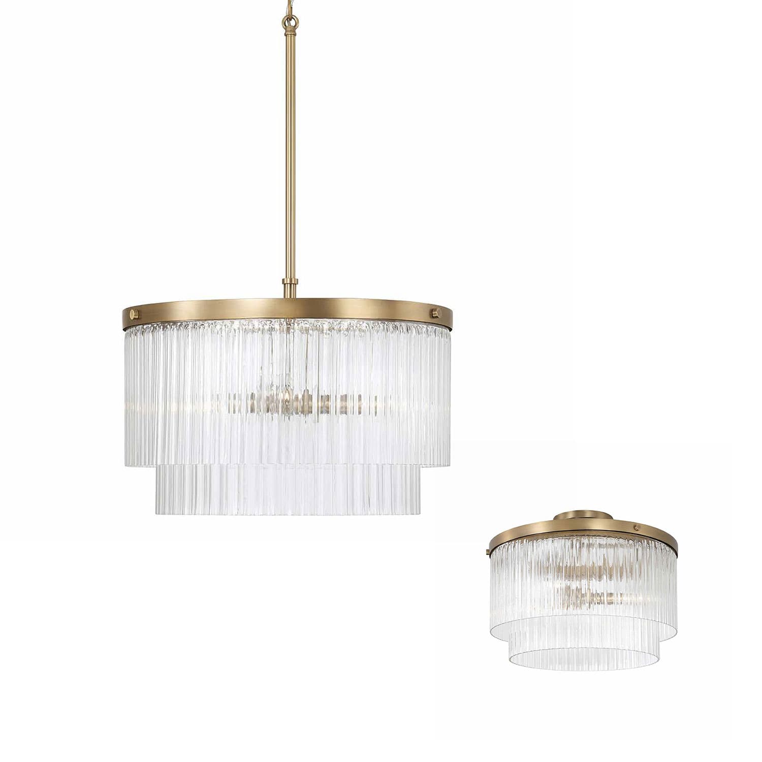 Mia 3 Light Pendant in Aged Brass-img-8