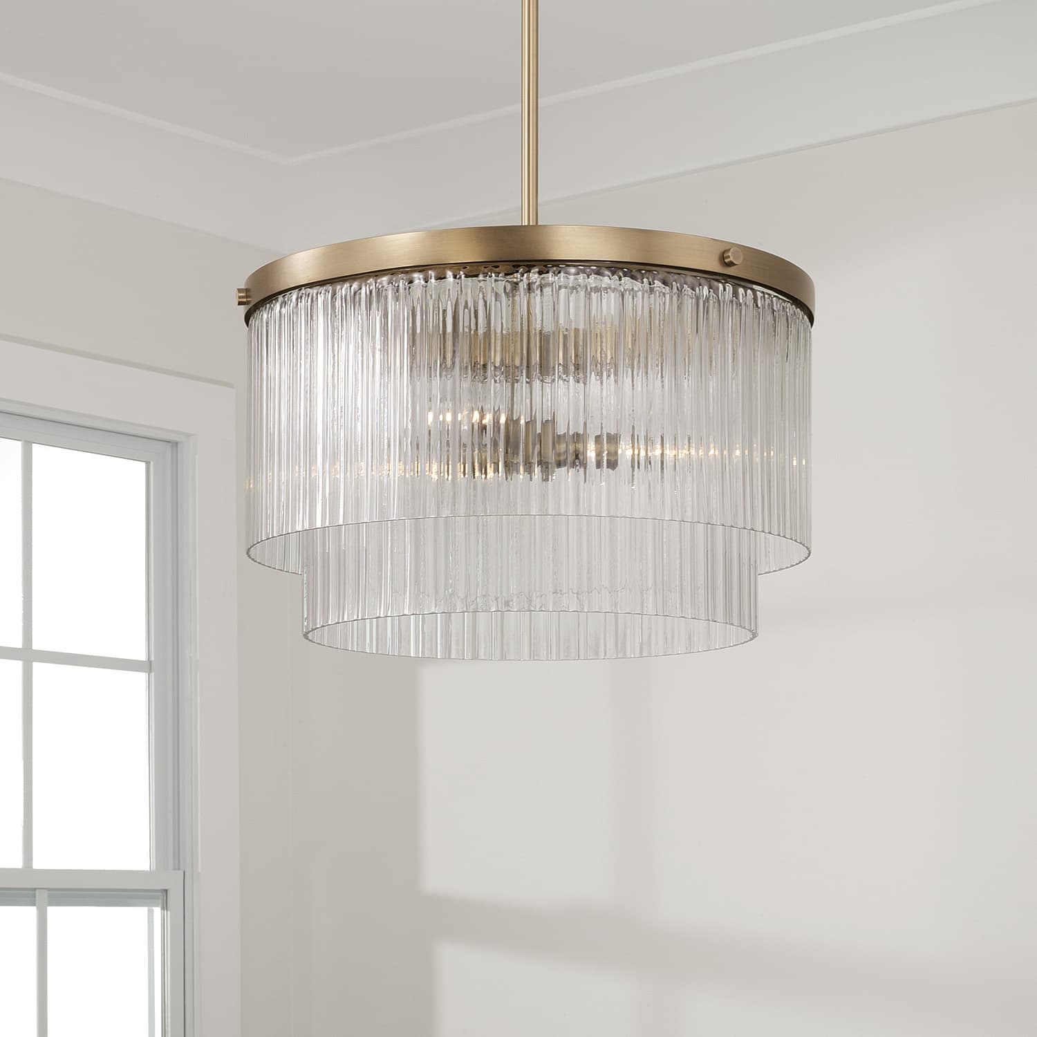 Mia 3 Light Pendant in Aged Brass-img-9