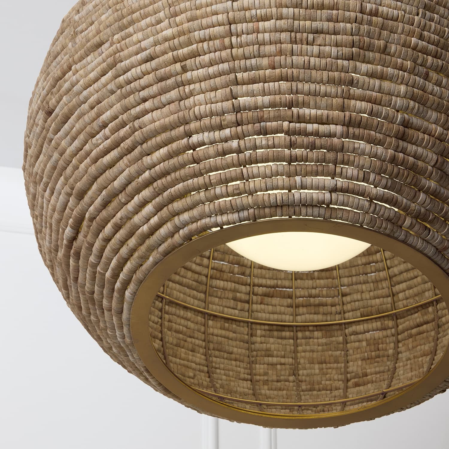 Cecil 1 Light Pendant in Light Fawn & Matte Brass-img-2