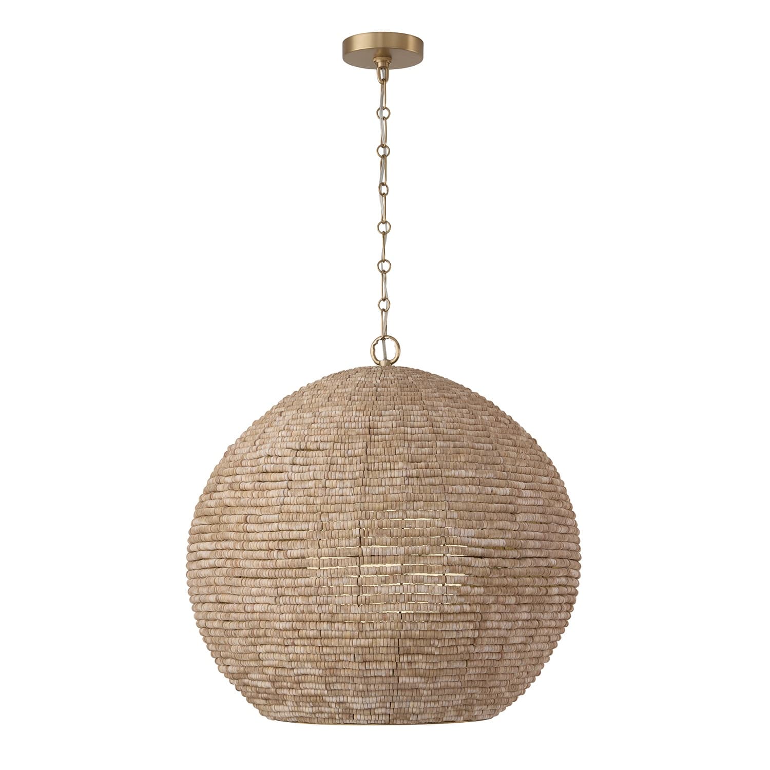 Cecil 1 Light Pendant in Light Fawn & Matte Brass-img-4