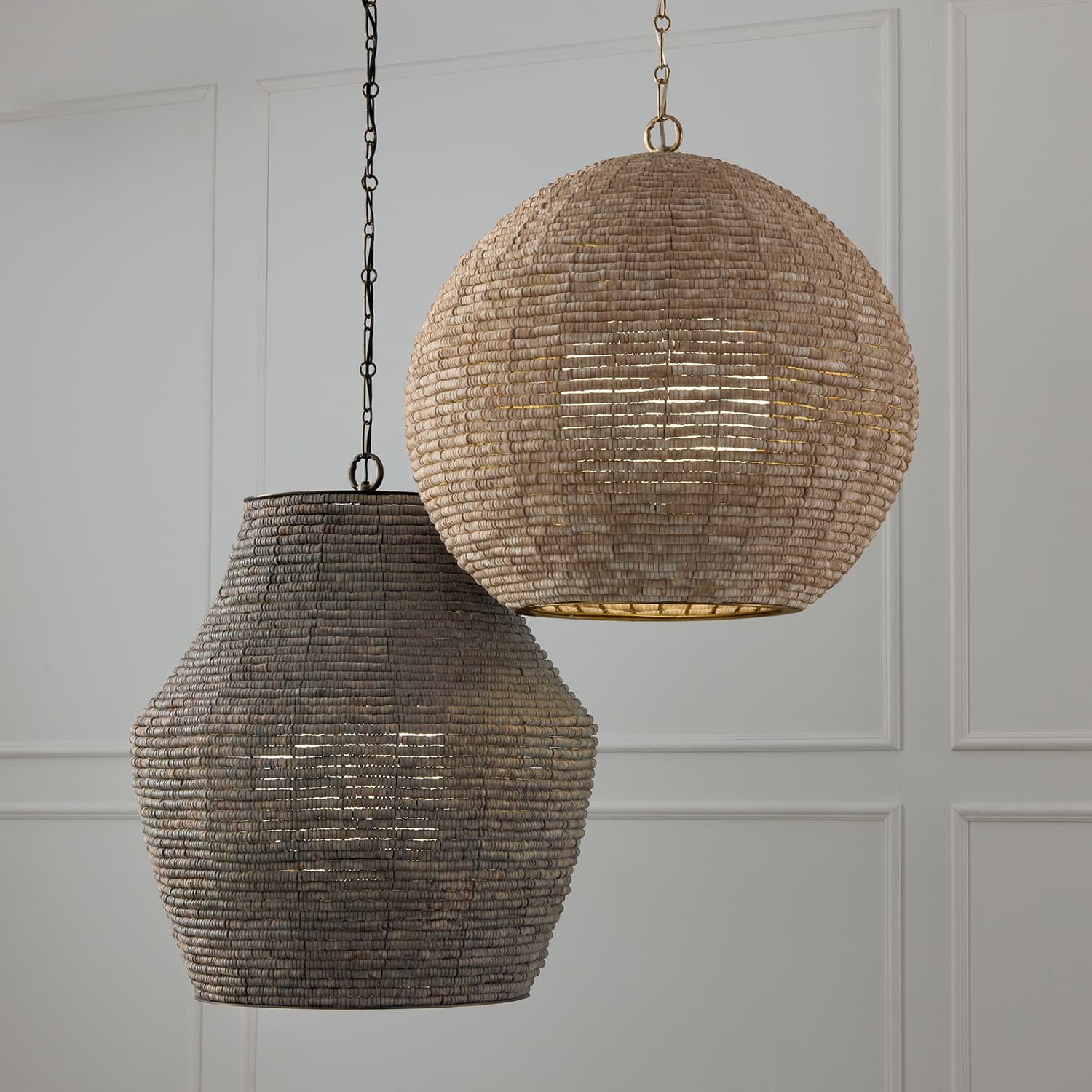 Cecil 1 Light Pendant in Light Fawn & Matte Brass-img-5
