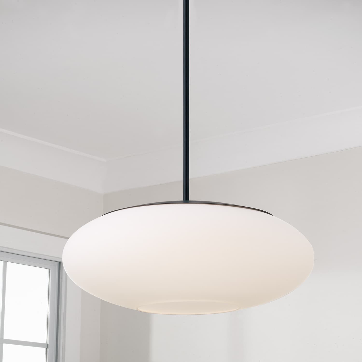 Luca 1 Light Pendant in Matte Black-img-1