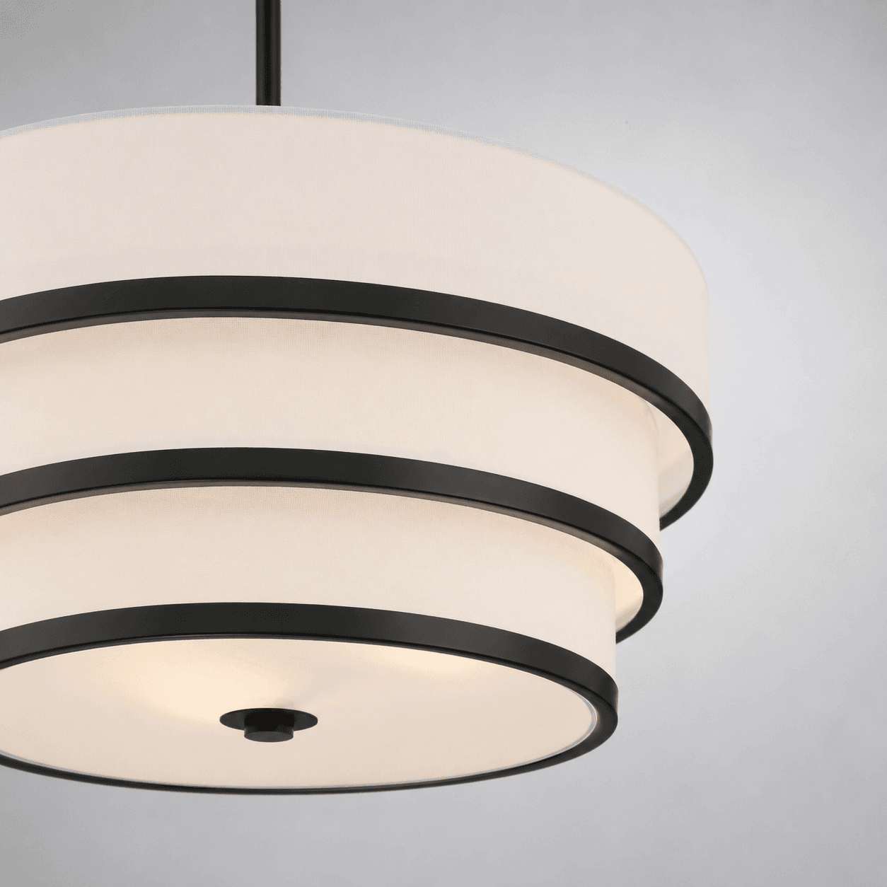 Cassie 3 Light Drum Pendant - Round in Coal-img-1